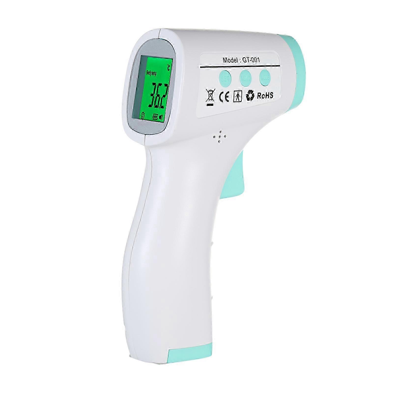 Non-Contact Infrared Forehead Thermometer with 50 Data Storage, Tri-Color Backlit LCD, High Precision Handheld Temperature Measurement