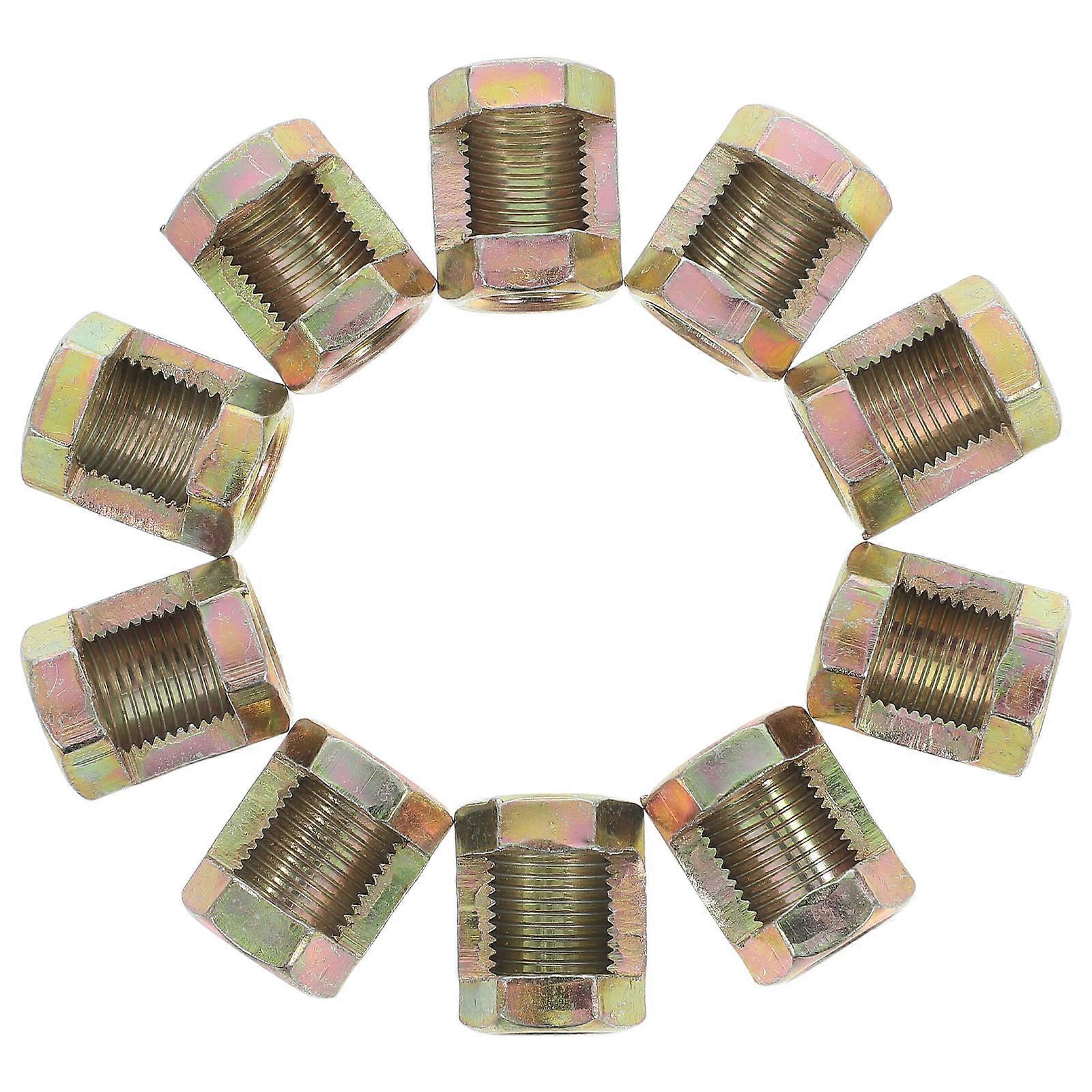 Rotatable Hexagon Nut for Lamp Repair and Assembly 10Pcs Golden