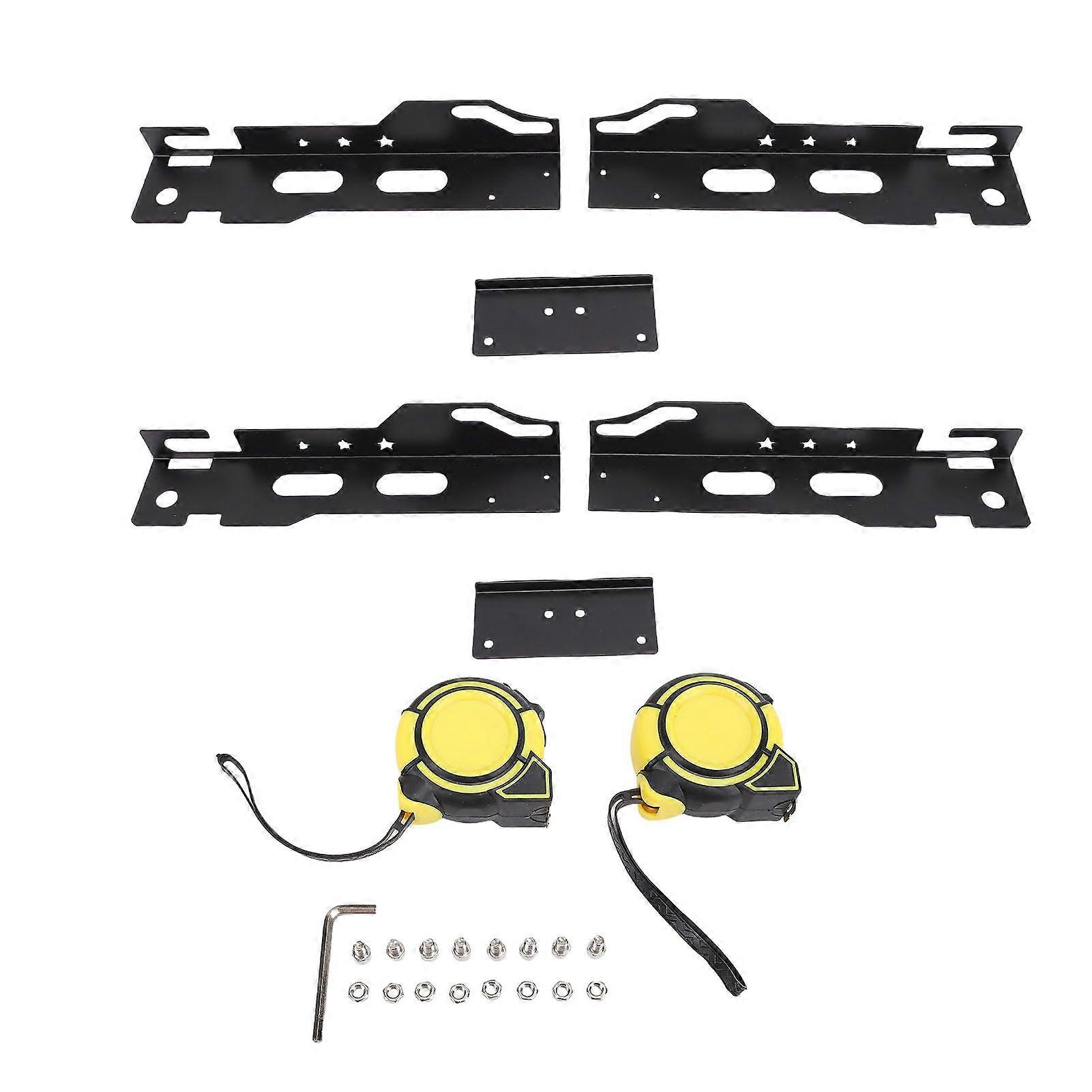 Wheel Alignment Tool Plate with 2 Tape Accurate Measurement High Efficiency Secure Groove for Cars SUVs Matte Black NO.9016