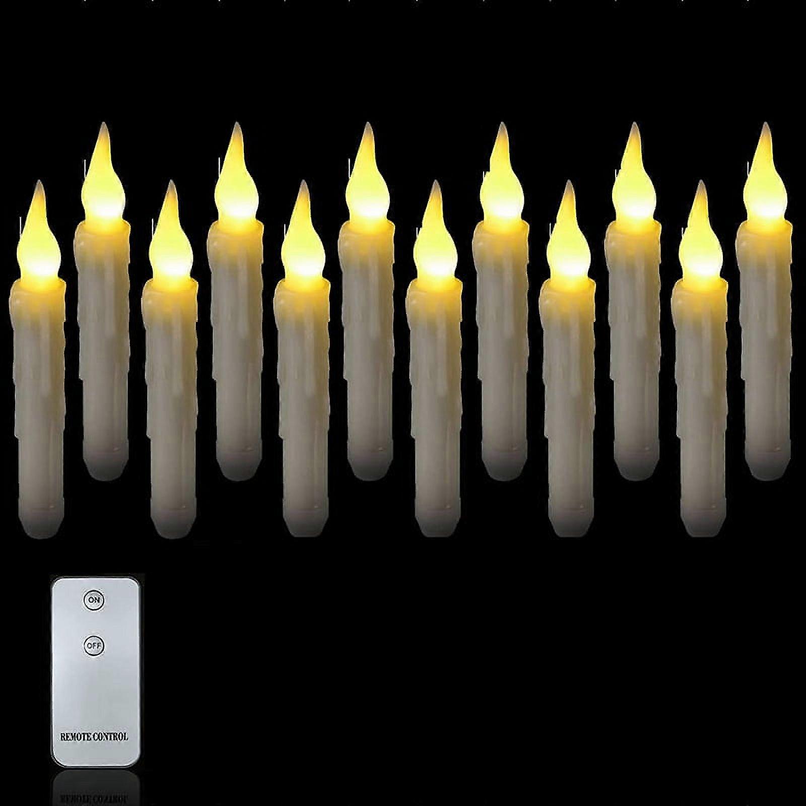 2 Buttons Remote Control Long Pole Electronic Simulation Candle Lights LED Candle Lights Warm White Flash Lights