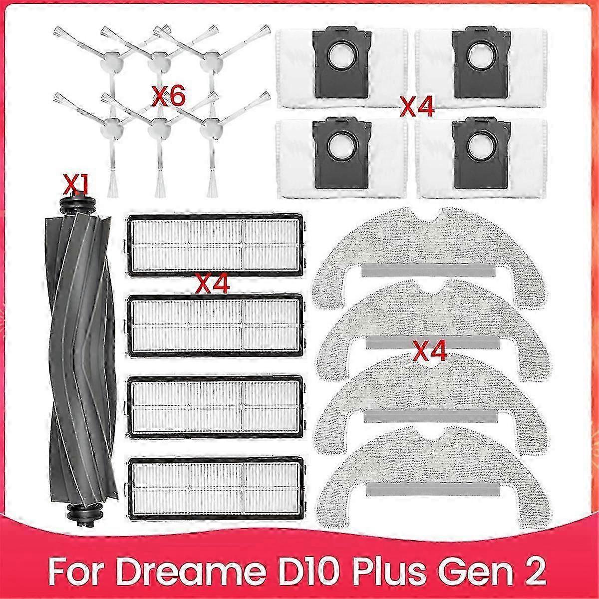 Robot Vacuum Brush for Dreame D10 Plus Gen 2 RLD32GD Maintenance
