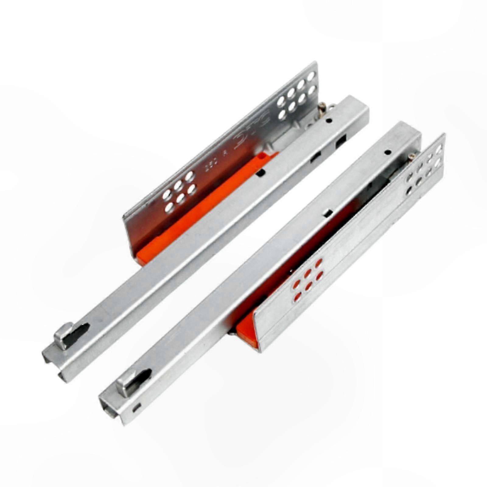 Metal Drawer Slides with Soft-Close Feature for Cabinet Undermount Installation Minimalist Hardware Design