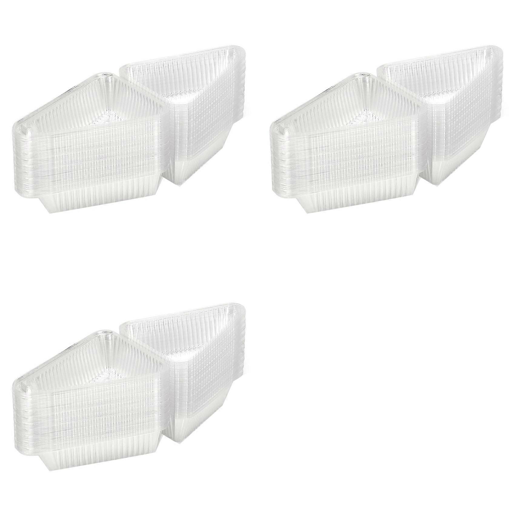 150Pcs Cake Slice Containers with Hinged Lid,Disposable Pie Slice Boxes,Individual Cheesecake Containers,Cake Carriers