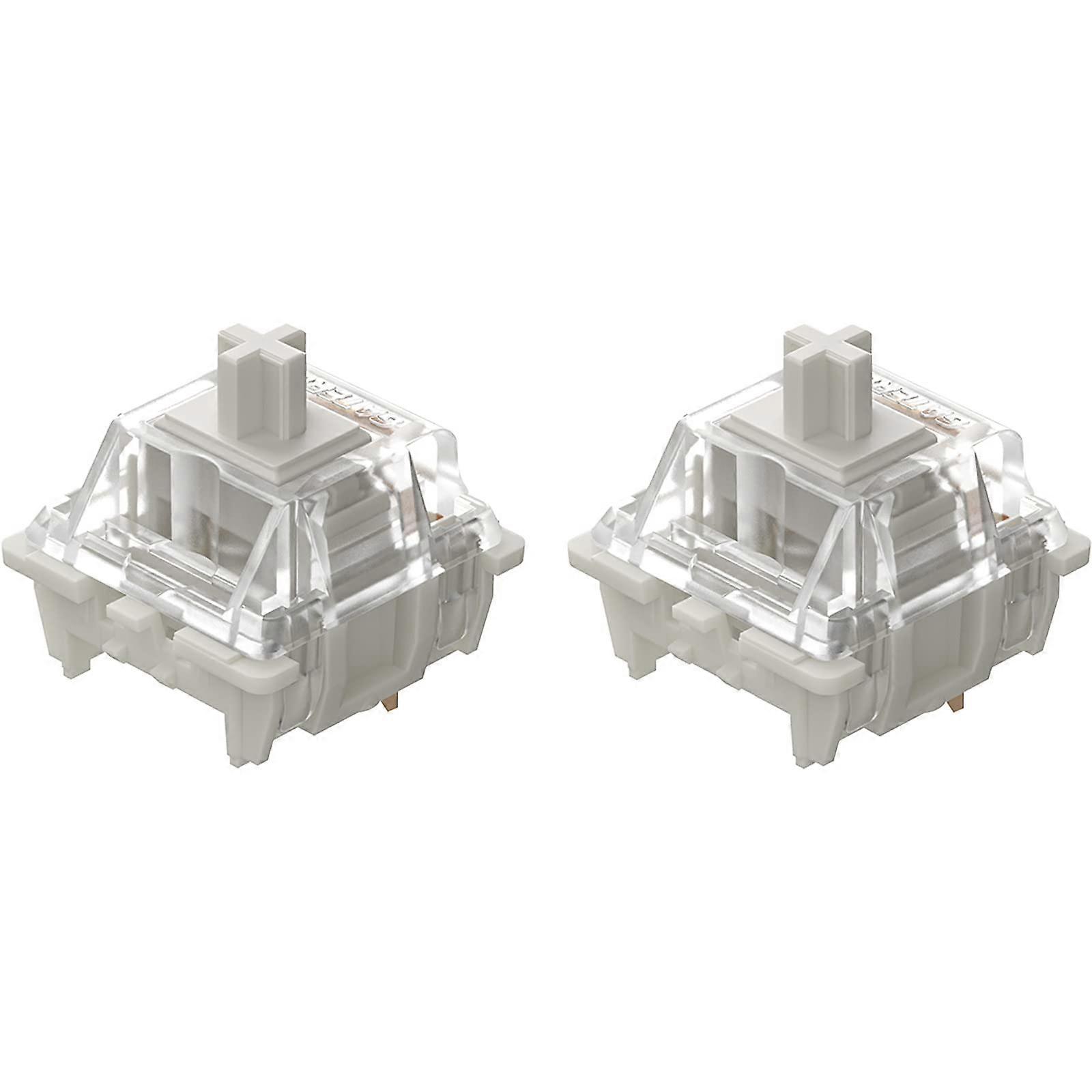 White Clear Pro Switches 3Pin PreLubed RGB, MX Mechanical Keyboard Compatible, 72Pack, Clear