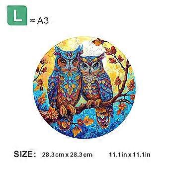 Wooden puzzle Owl Gift box Exquisite gift Irregular animal shape puzzle personalized senior unique gift Family interactive