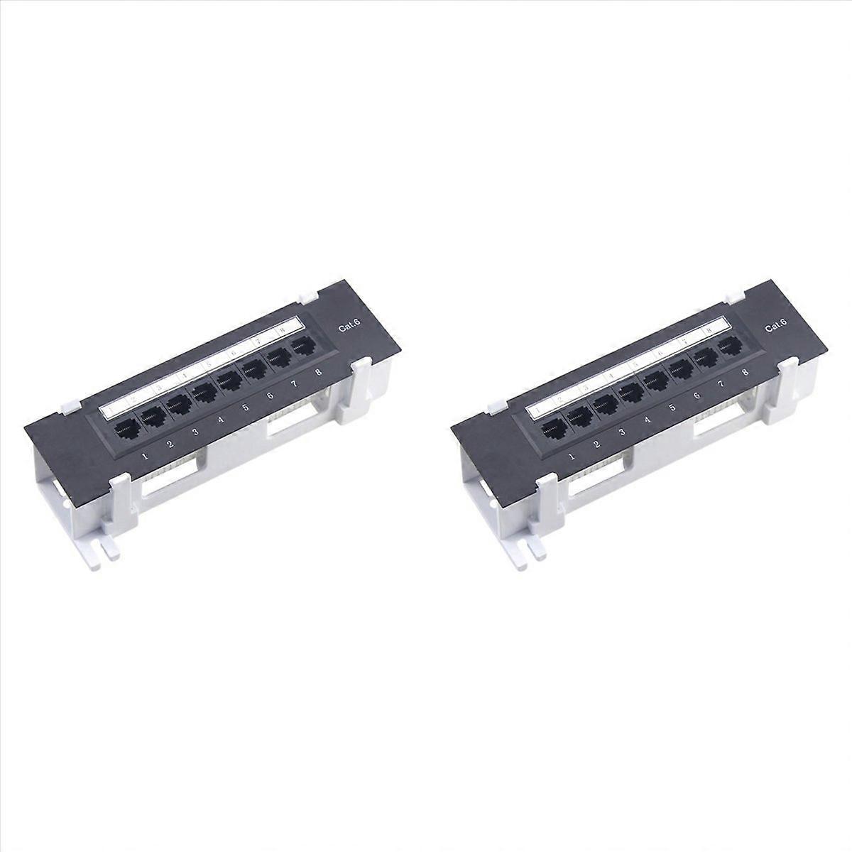8Port Patch Panel for Cat. 6 Versatile Data Center Plastic Wall Mount