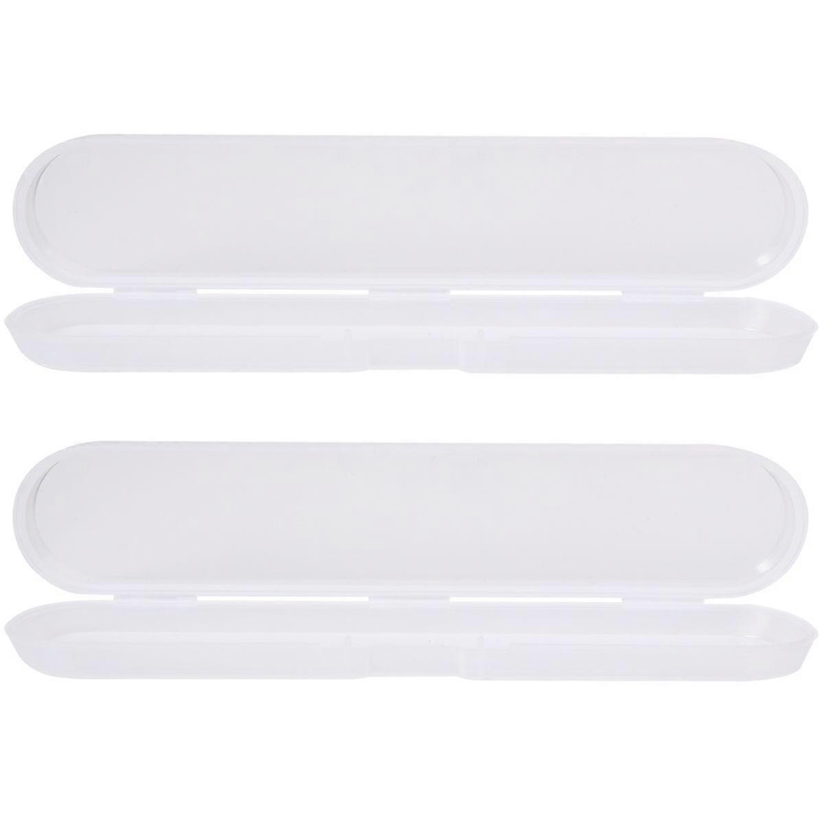 2pcs Thermometer Box Small Plastic Temperature Measurement Tool Box Digital Thermometer Storage Box (14.5x3x1.5cm)