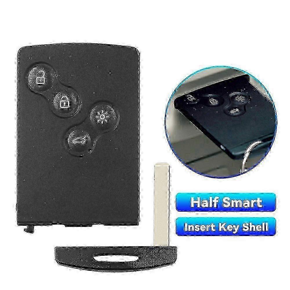 Remote Key Case For Koleos Clio Megane Laguna 4 Buttons Blade Remote Key Shell Insert