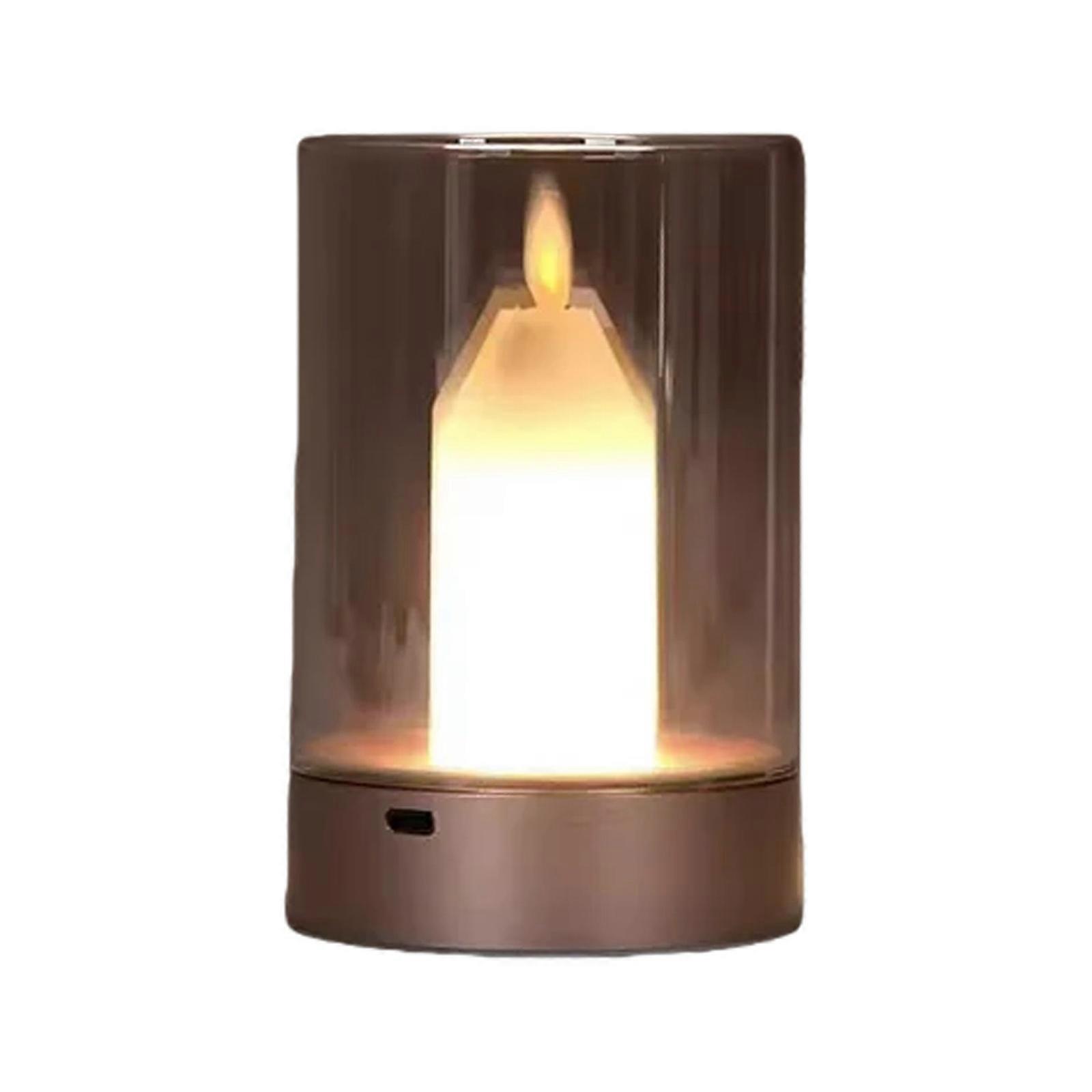 Flameless Illuminant for Home Decor, Gesture Control Dimmable LED illuminant Light, Realistic Flame Flickering Tabletop Electronic Candle for