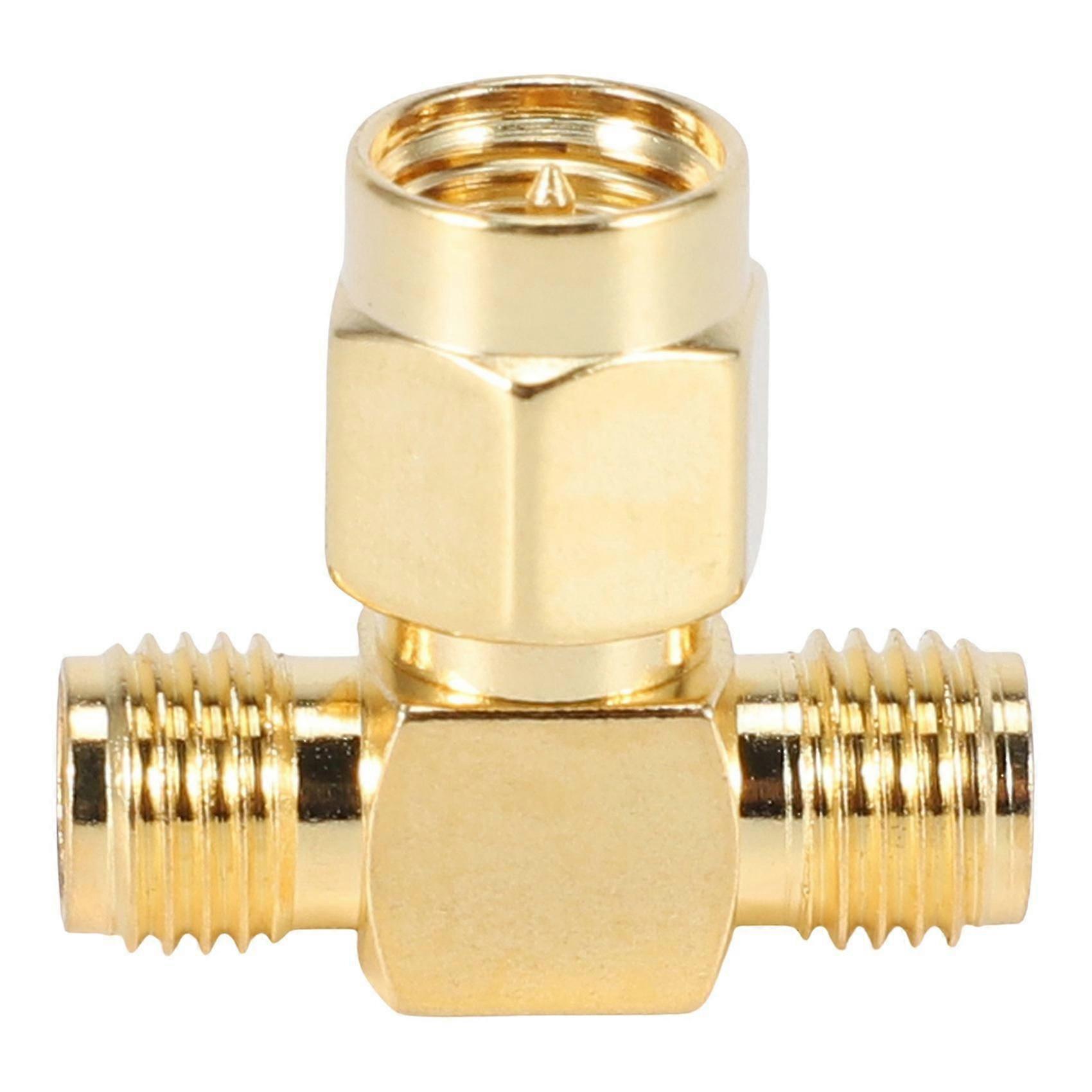 Sma Male To Two Sma Female Triple T Rf Adapter Connector 3 Way Splitter New-L