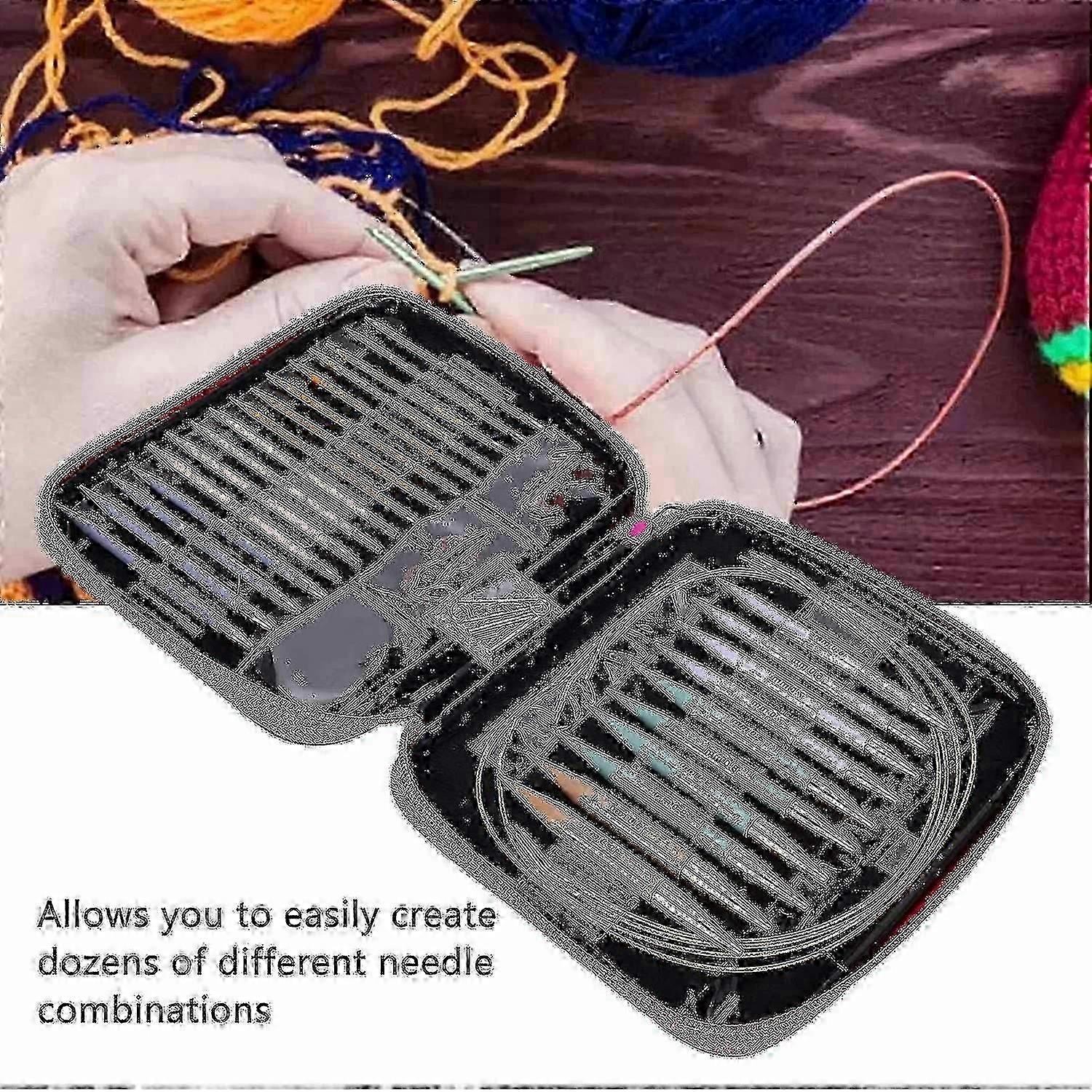 13 Pair Interchangeable Knitting Needles Set, Circular Knitting Needles With 2.75mm-10mm -t