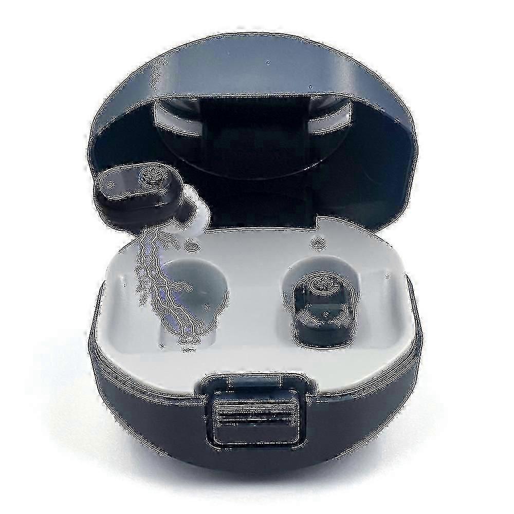 Hörgerät für Senioren mit Tinnitus-Linderung, digitales OTC-Hörgerät für Erwachsene, wiederaufladbar mit Geräuschunterdrückung, 3 umschaltbare Modi und Lautstärkeregelung_Onyx