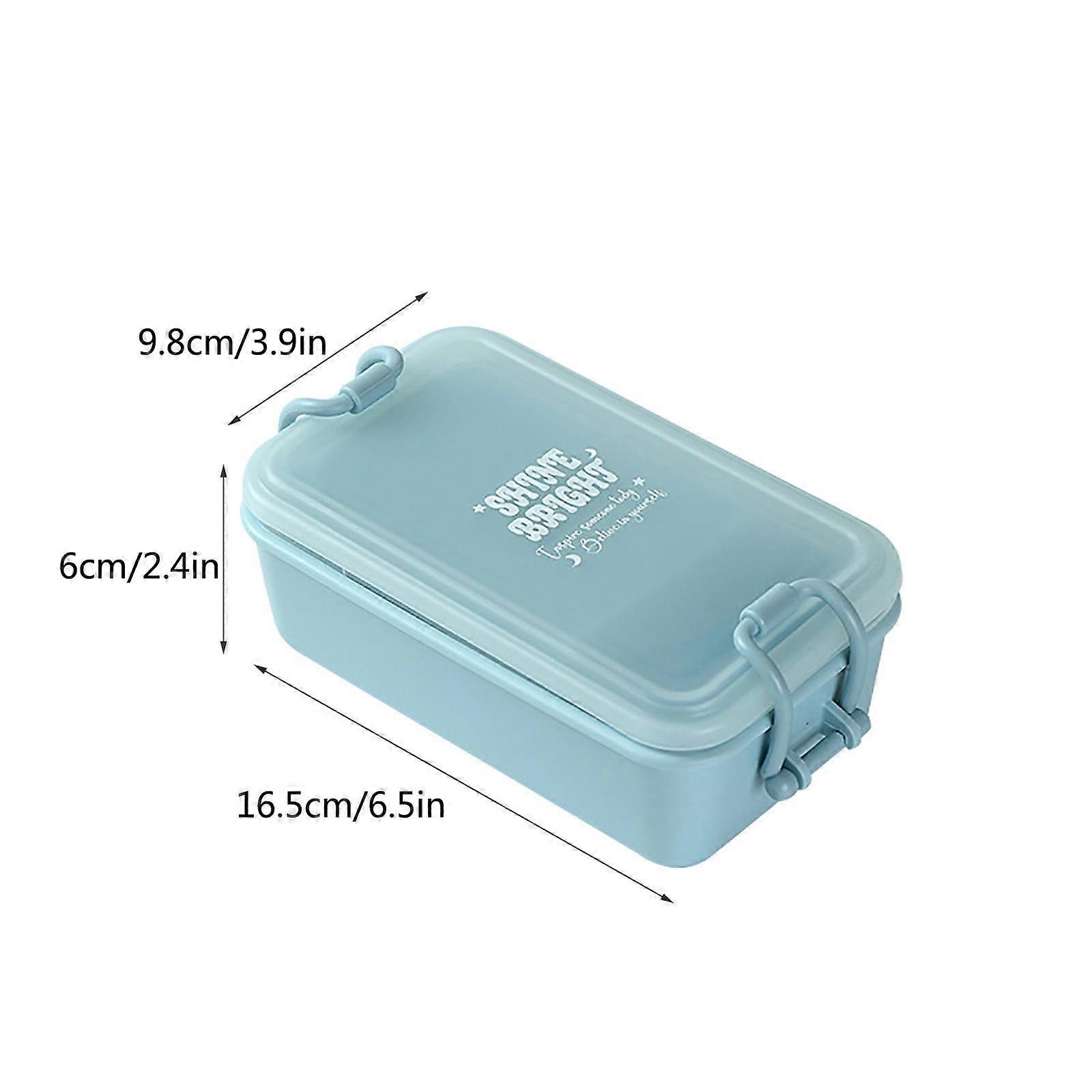 Retro Bento Design Divided Bento Box with Built-in Plastic Divider Choose Your Own Space for Food and Nylon Sealing Tape