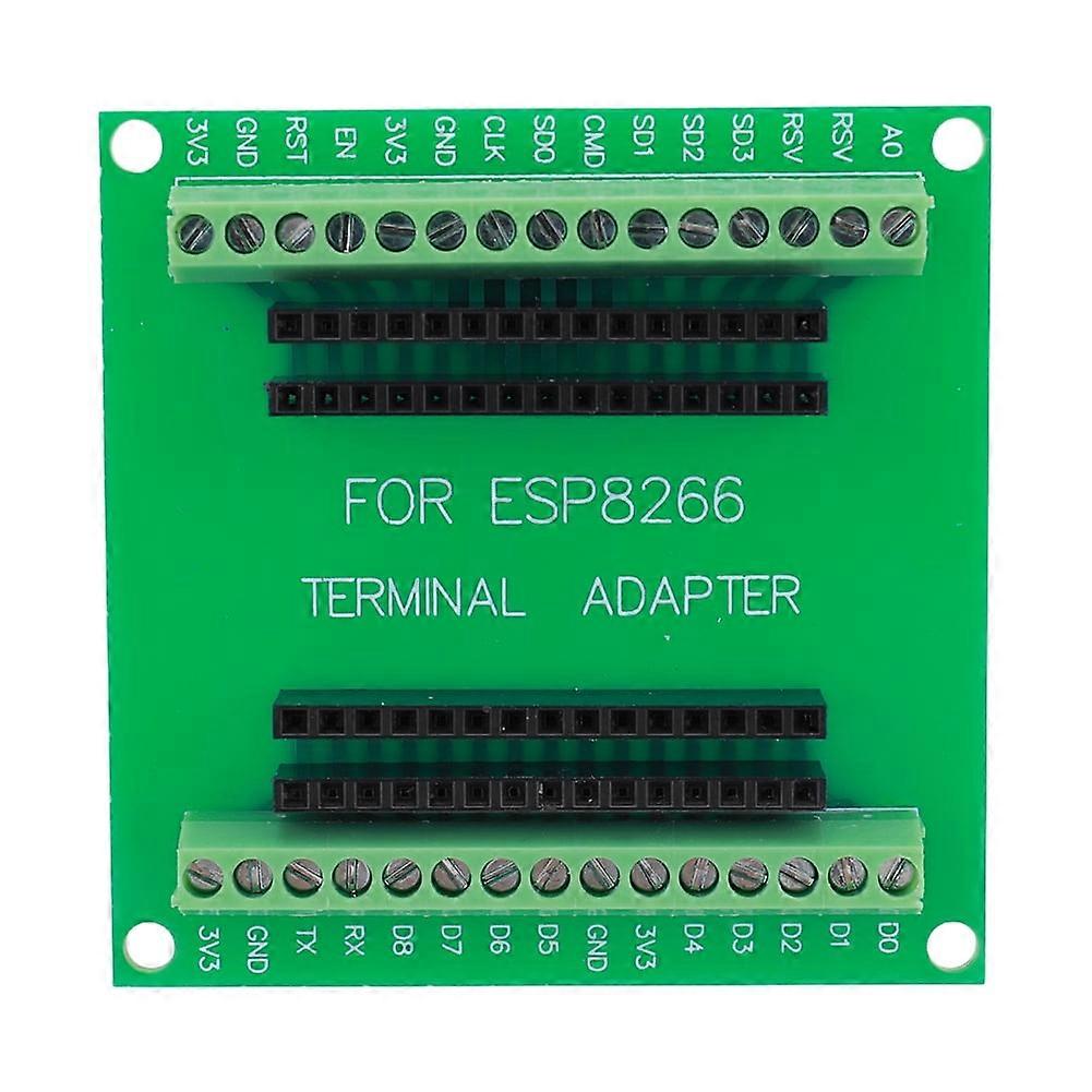 jixopn ESP8266 Breakout Expansion Board with Screw Terminals for GPIO Leads, Compatible with ESP-12E NodeMCU Development Board