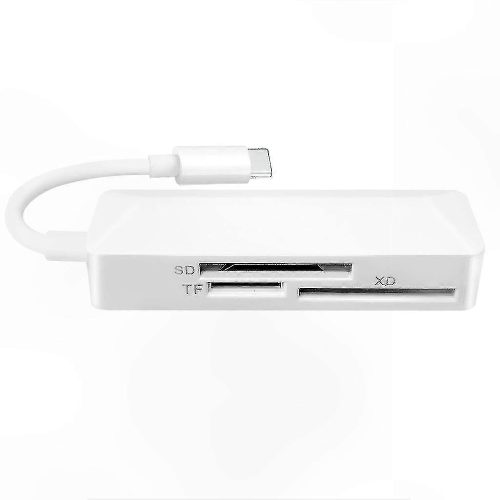 3-in-1 USB C Card Reader for TFSD, XD Cards-Compatible with Laptop, Phone, Tablet