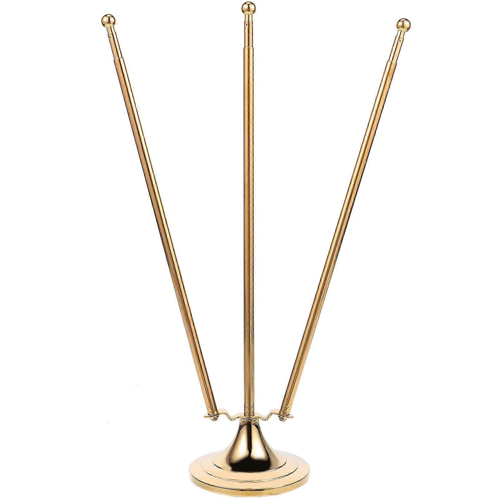 Desktop Flag Pole Holder Table Flagpole W Shaped Flagpole Telescopic Mini Flag Pole