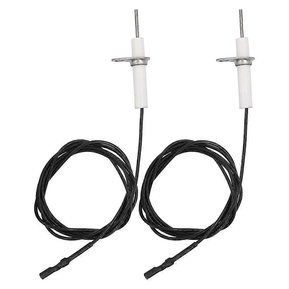 2Pc 38Inch Ignitor Wire & Ceramic Electrode Assembly,Ignition Electrode Can DIY Bending for Gas Ceramic Plug Ignition