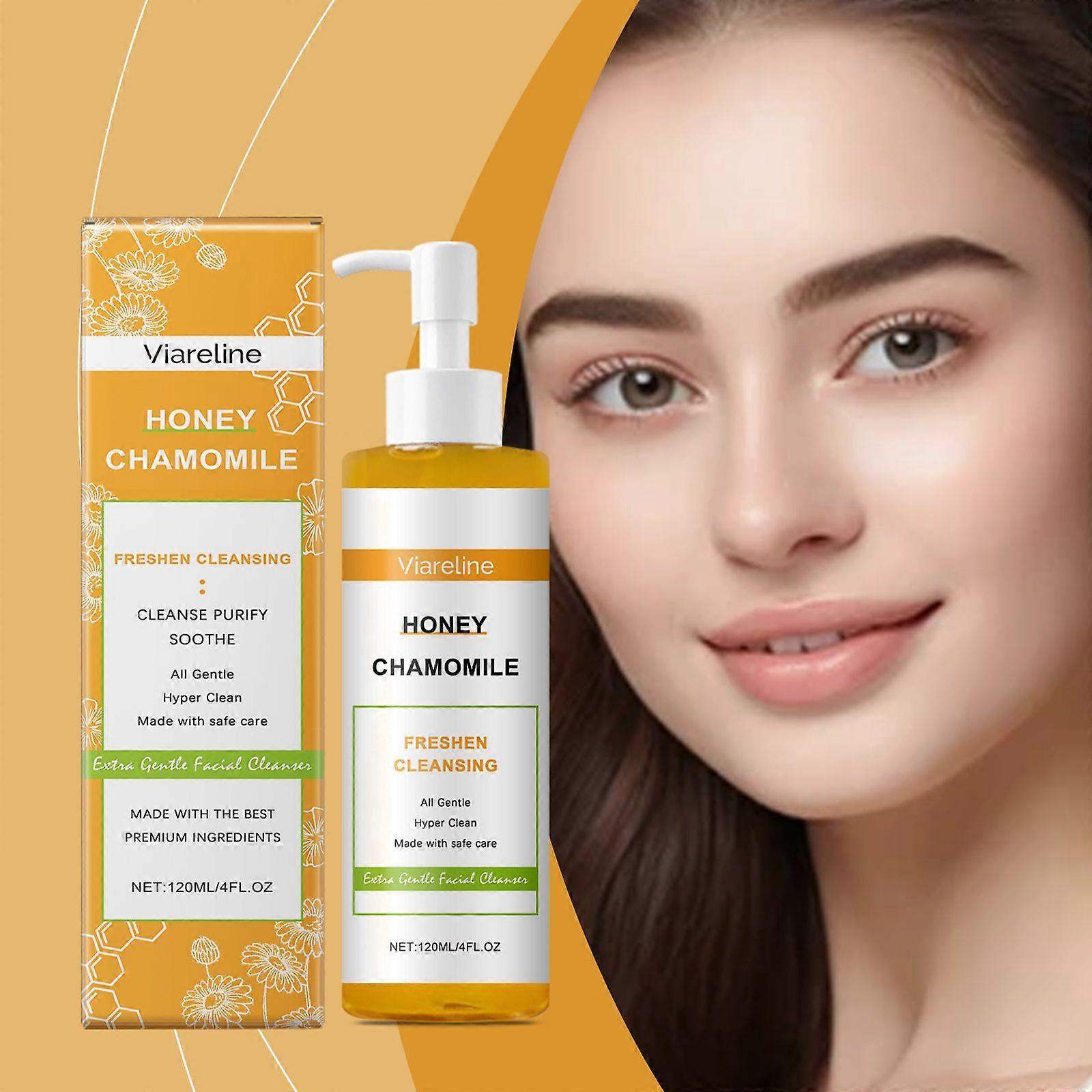 Viareline Chamomile Moisturizing Facial Cleanser Gently Cleanses Pores, Refreshes The Face And Deeply Hydrates And Moisturizes