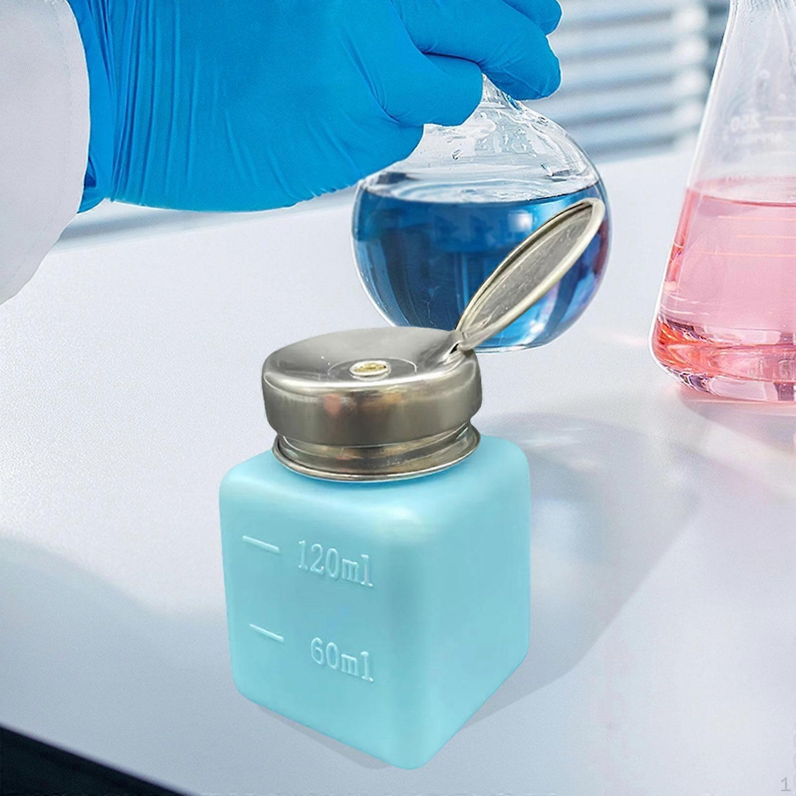 Liquid Dispenser with Pump for Nail Polish Remover, Refillable Container in Blue