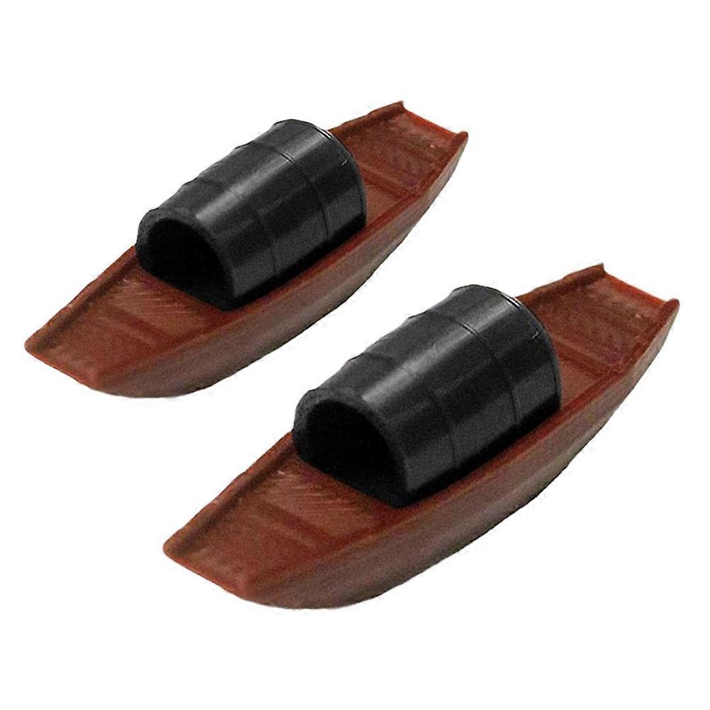 Miniature Landscape Boat Model for Micro Landscape Decoration 2Pcs Plastic