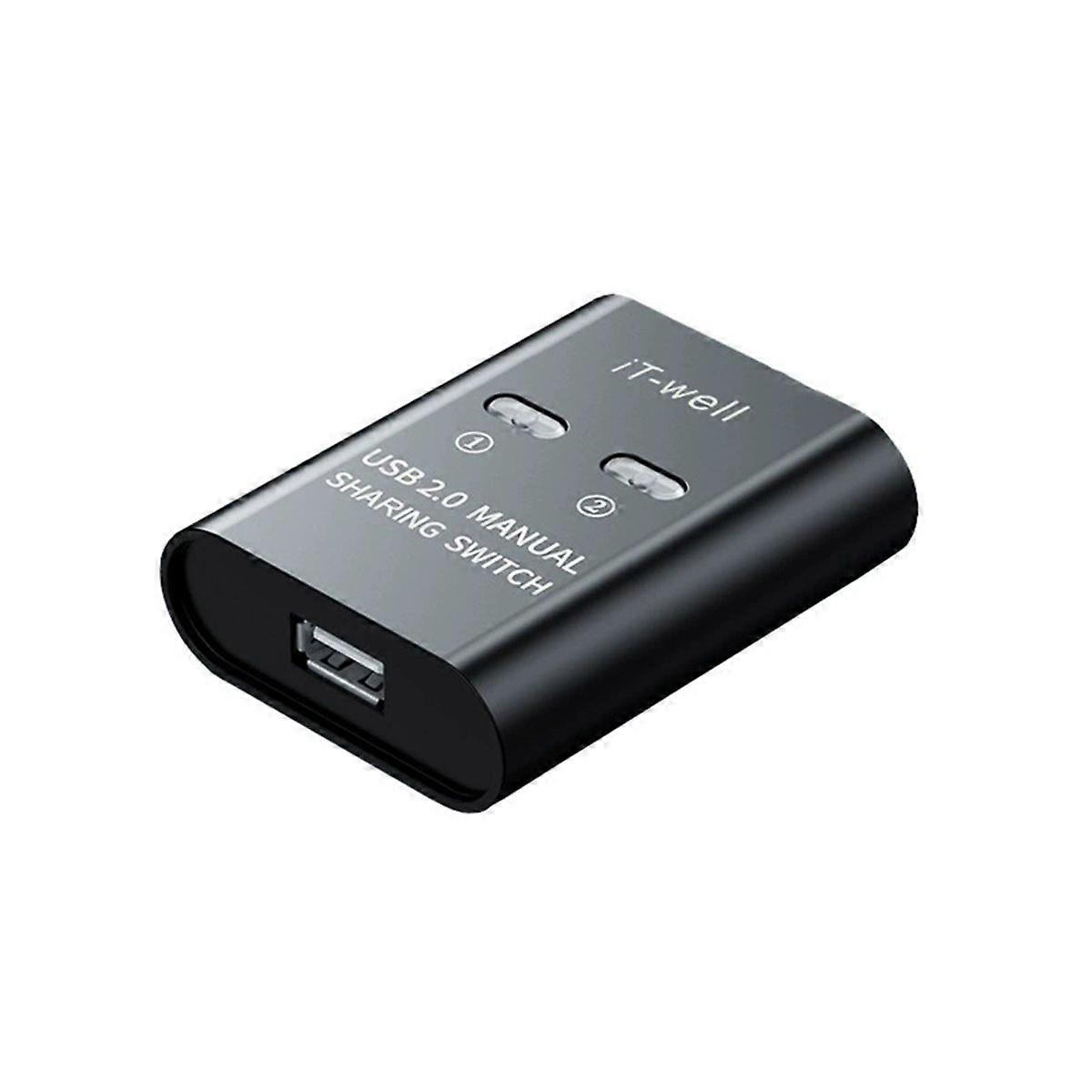 USB Printer Switch HUB 2 Port Printing Switcher Box 2 Input 1 Output Cable Splitter for 2 Computer