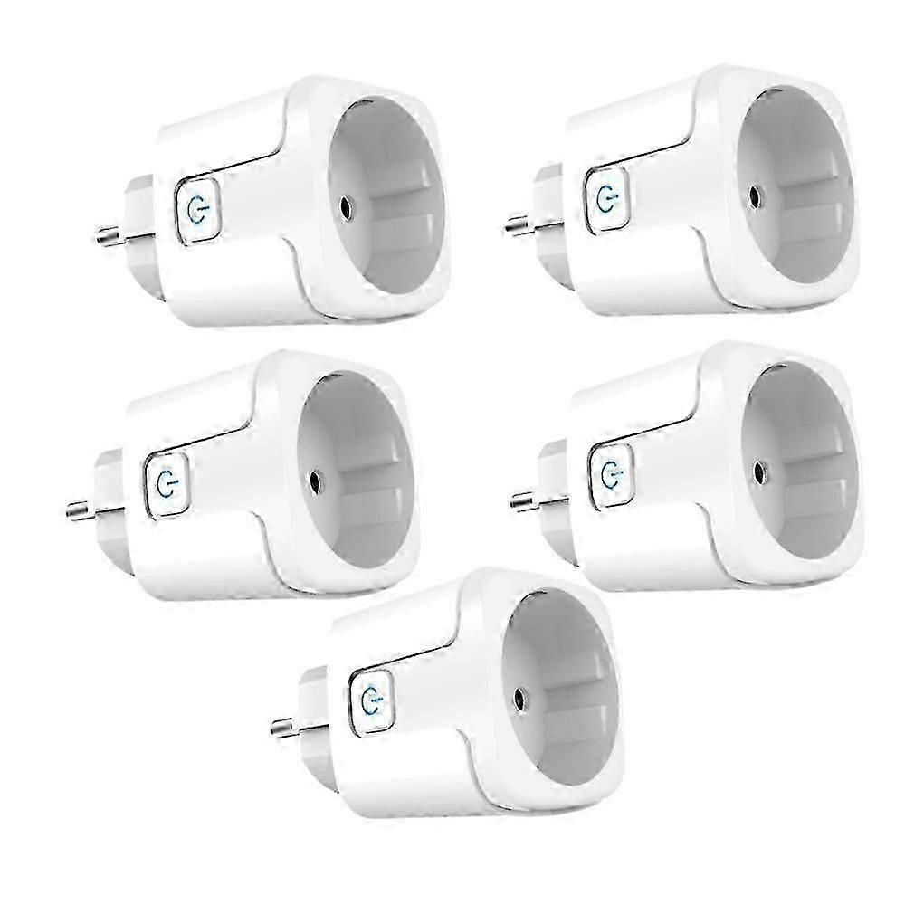 1-5stk 20A Tuya WiFi EU Smart Plug 220V Power Monitor trådløs stikkontakt til Alexa
