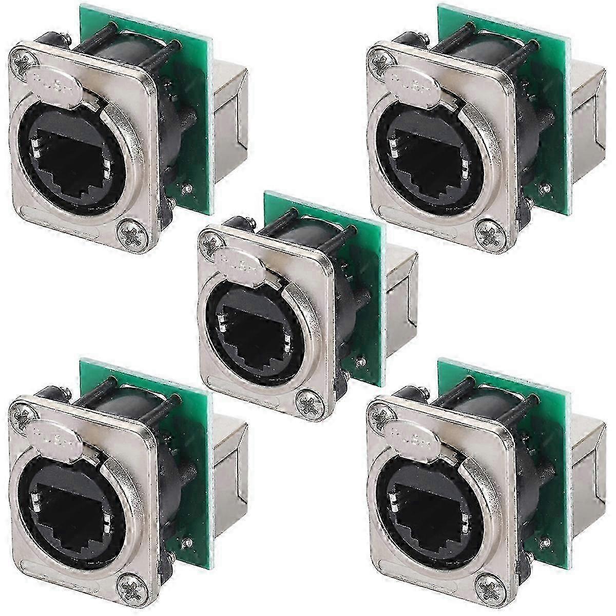 D-N8FDP Ethercon RJ45 Chassis Socket - Vertical Panel Mount Jack for Cat5 D Series RJ45 Feed/Pass