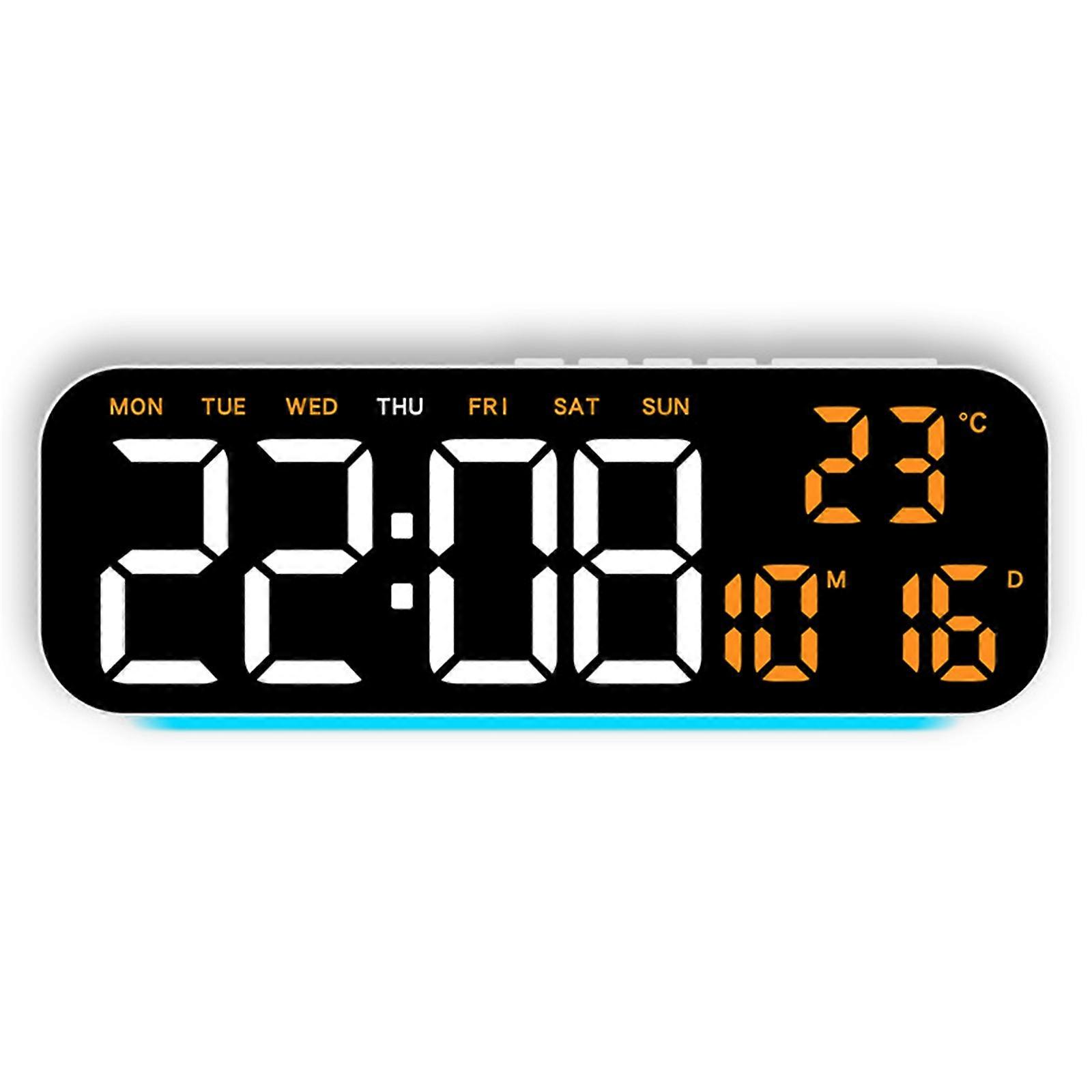 High Contrast LED Display Clock With Build In USB Powered Small Desk Clock Multicolor