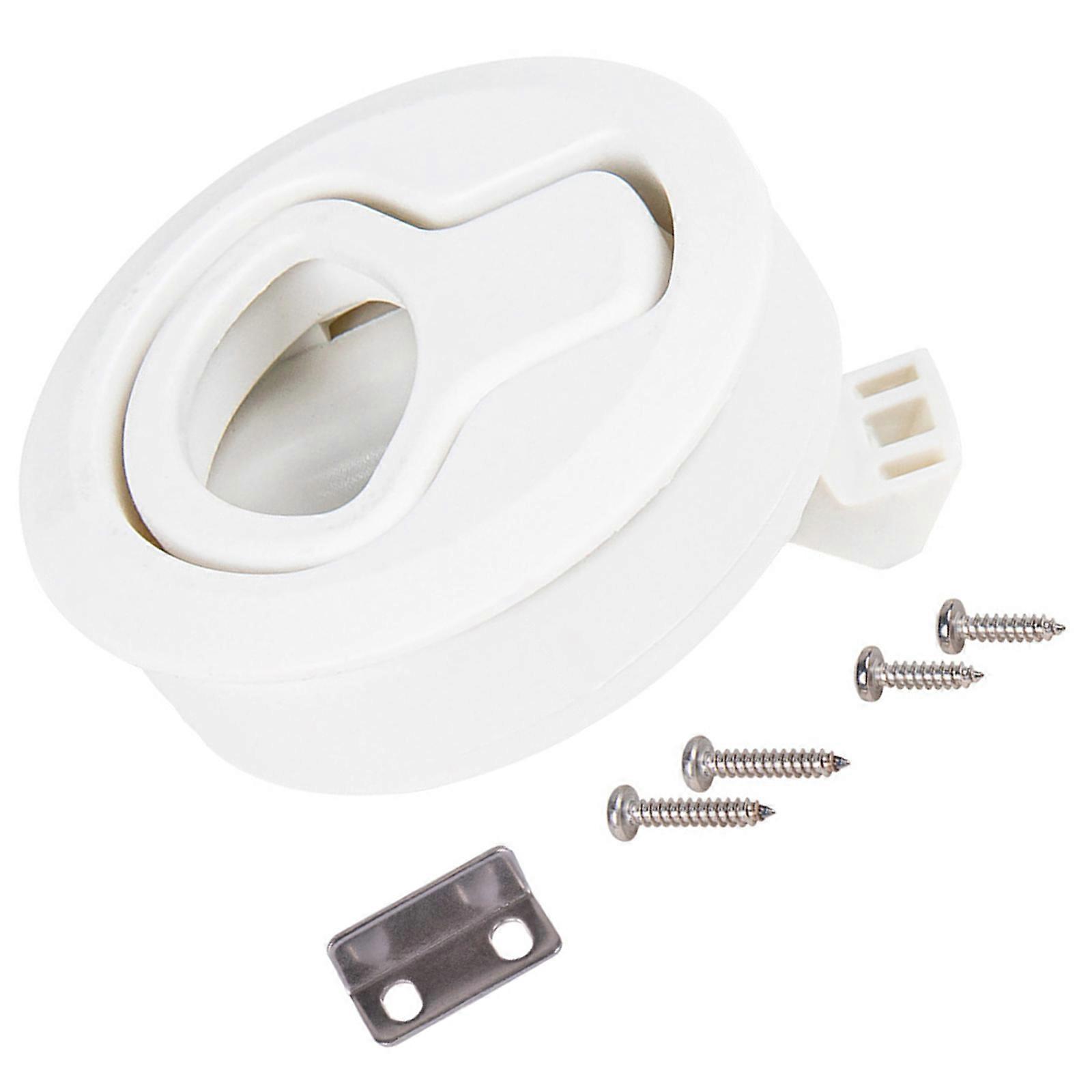 Marine ABS Recessed Handle Non Corrosive Flush Mounting System Tool Free Setup Boat Floor Hardware Suitable for Flooring  White