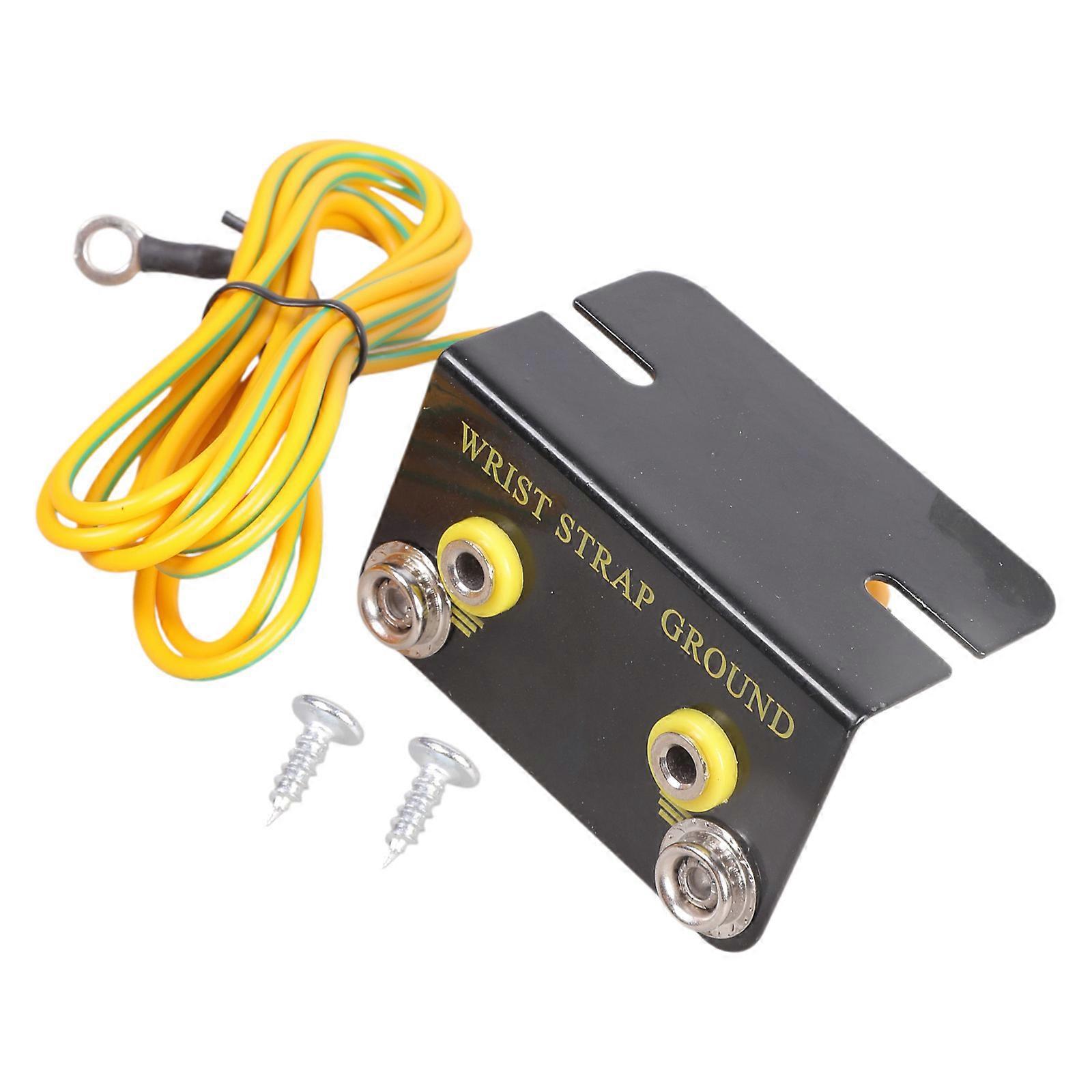 L Shaped Anti Static Grounding Outlet for Electronics Delicate Space ESD Protections Stable Iron Construction Multicolor