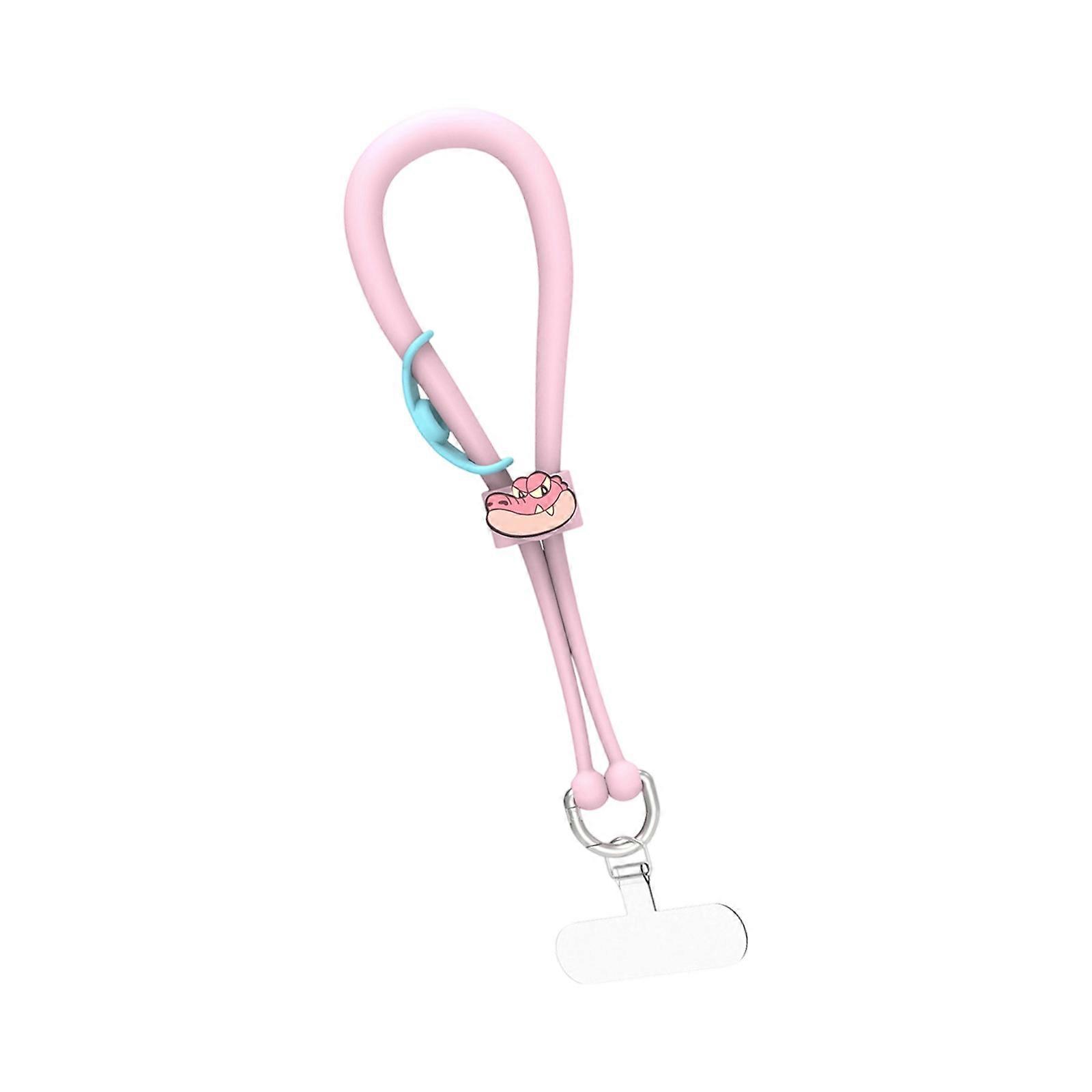 Soft Skin Friendly Mobile Phone Holder Cord Quick Installation Design Suitable for Most Phone Cases Multiple  Pink