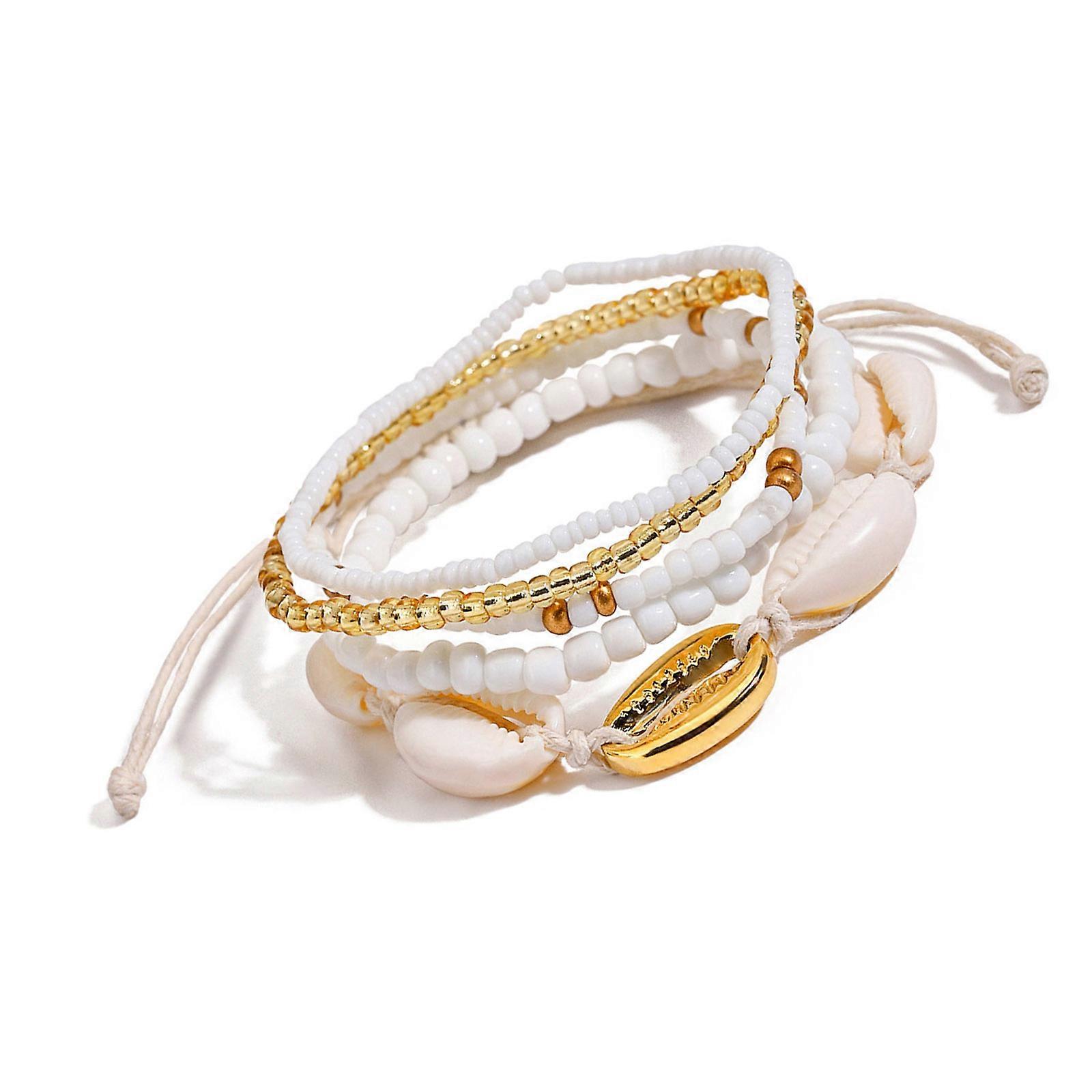 Resin Beach Anklets With Starfishes Designs Vibranting Color Comfortable Waterproof Accessories Multicolor