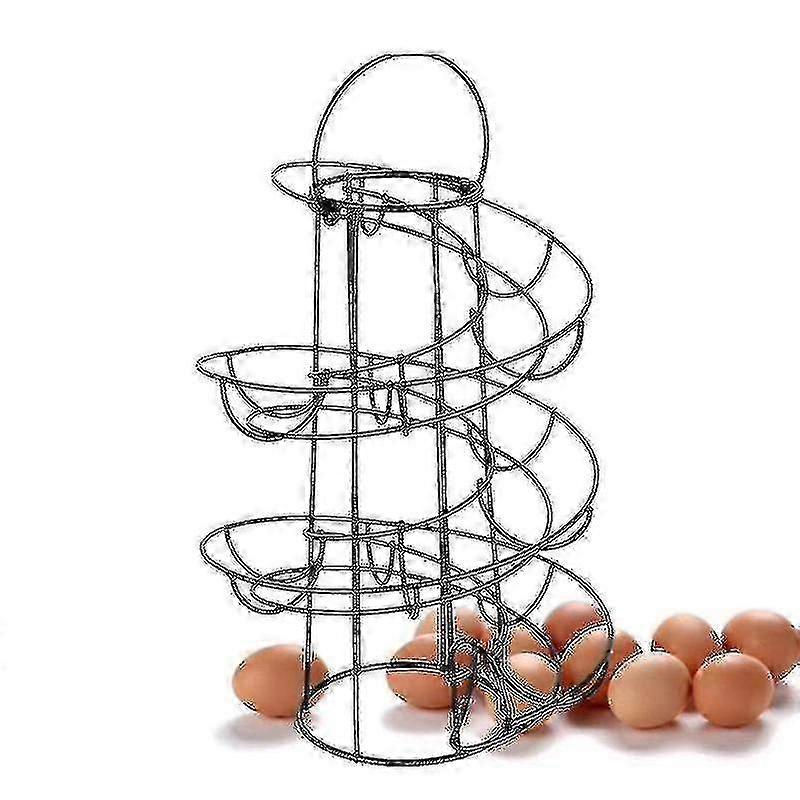 Space-Saving Egg Storage Rack - Spiral Design for Kitchen