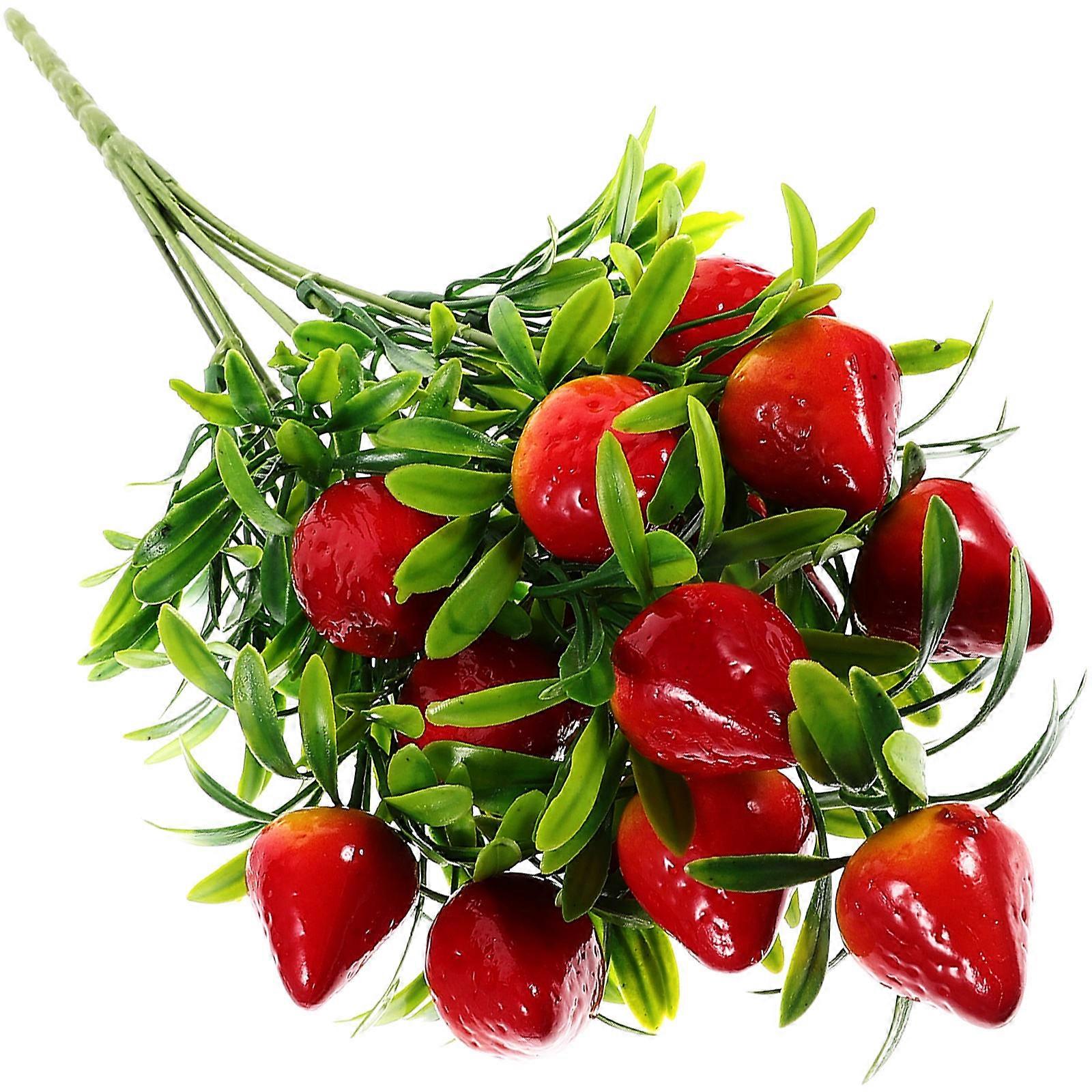1Bunch DIY Home Decorations Simulated Strawberry Inserting Branch Arrangement