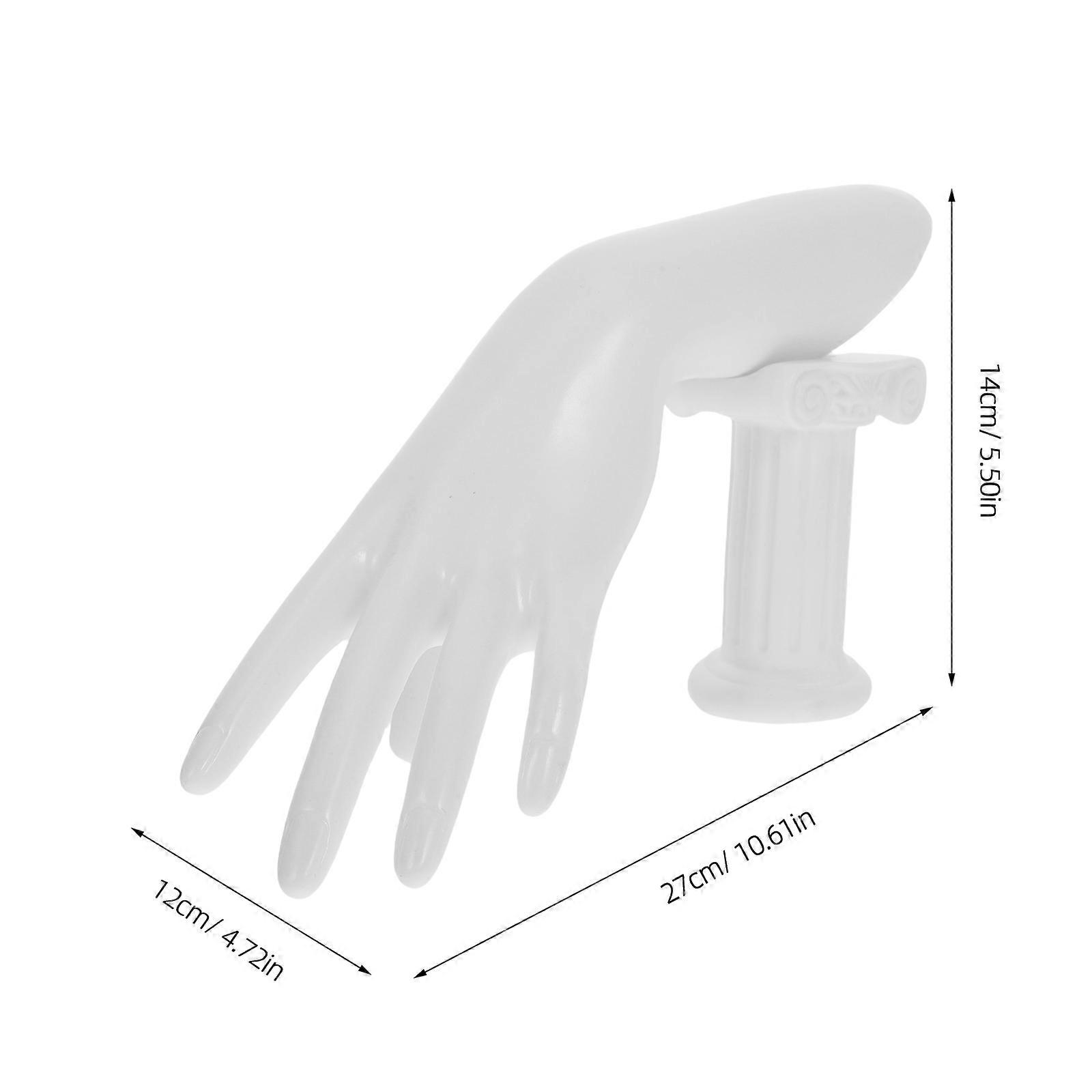White Hand Jewelry Display Rack With Unique Roman Column Shape Ideal For Home Store 1Set