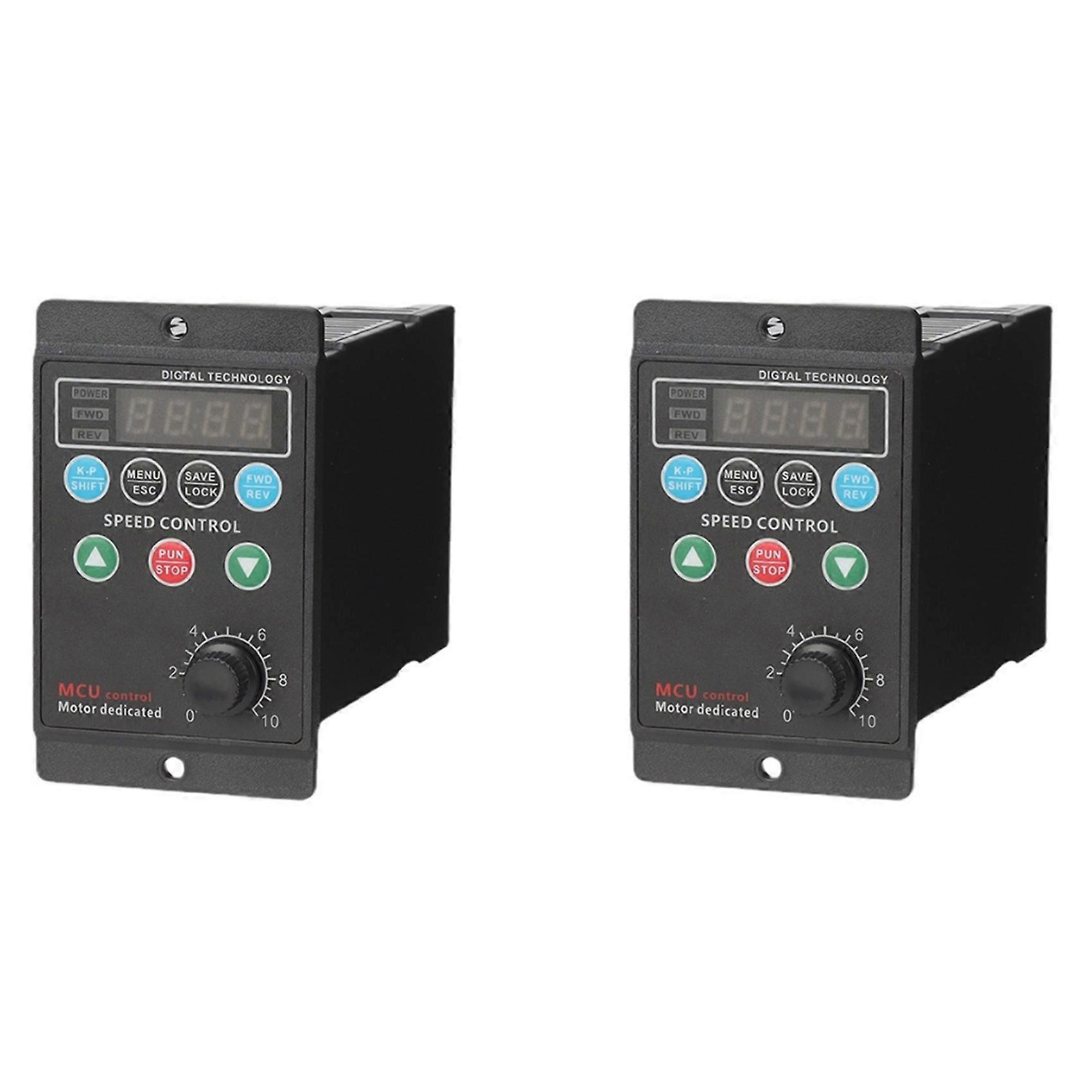 2X 220V Single-Phase Input Three-Phase Output Motor Driver Frequency Converter with Four-Digit Display T13-400W-H