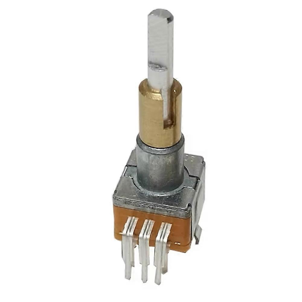 EC11 Encoder Dual-Shaft Axis EC110701N2B with Push Button Switch 30 Position 15 Pulse 8Pins 25MM Half Shaft