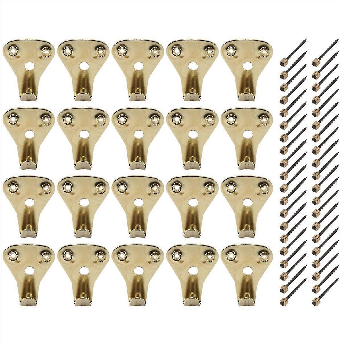 20 Pack 50 Lbs Picture Frame Hangers Hooks with Nails, Hanging Kit