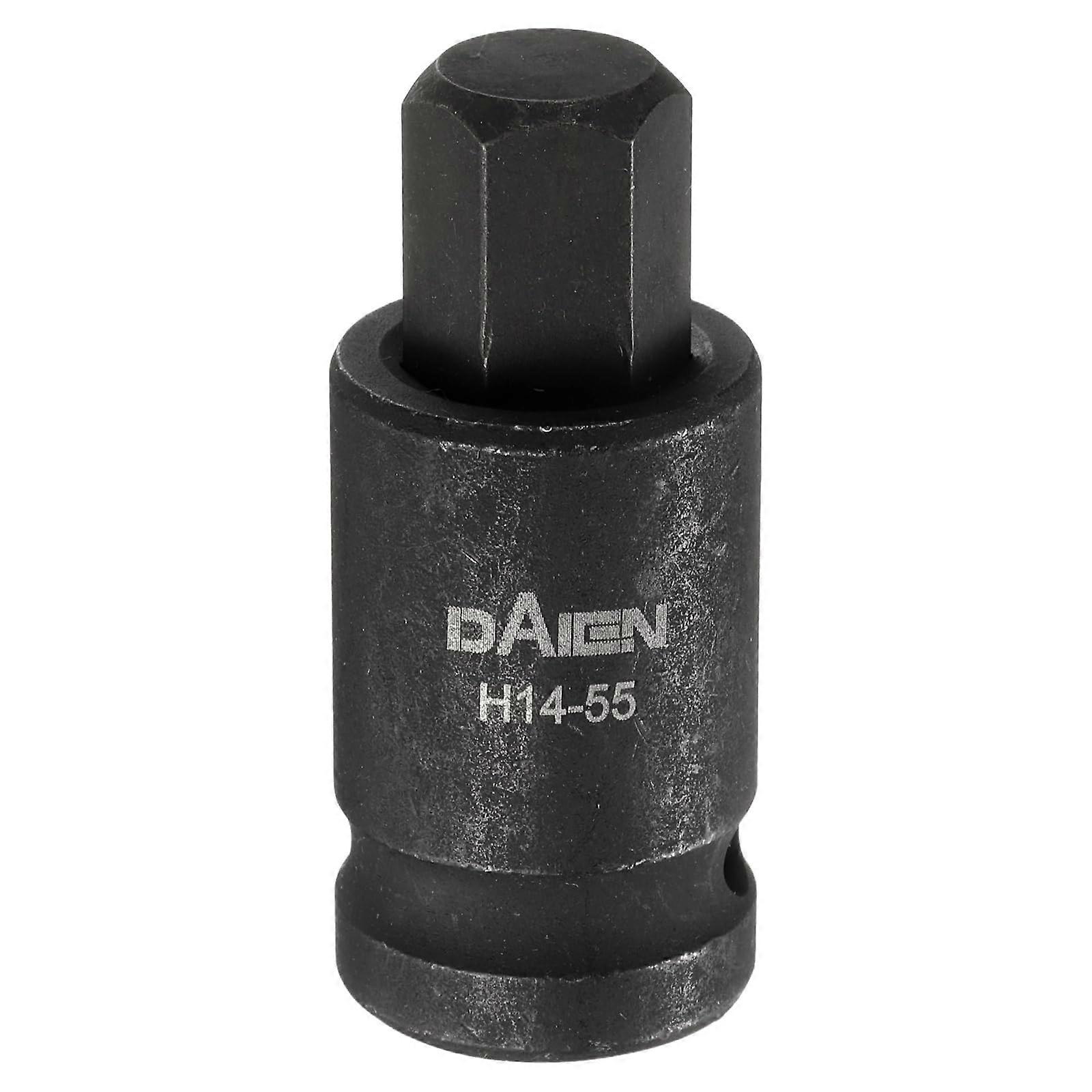 H14 Hex Bit Socket 1/2 Inch Drive S2 Steel Impact Adapter 55mm Metric for Ratchet Wrench