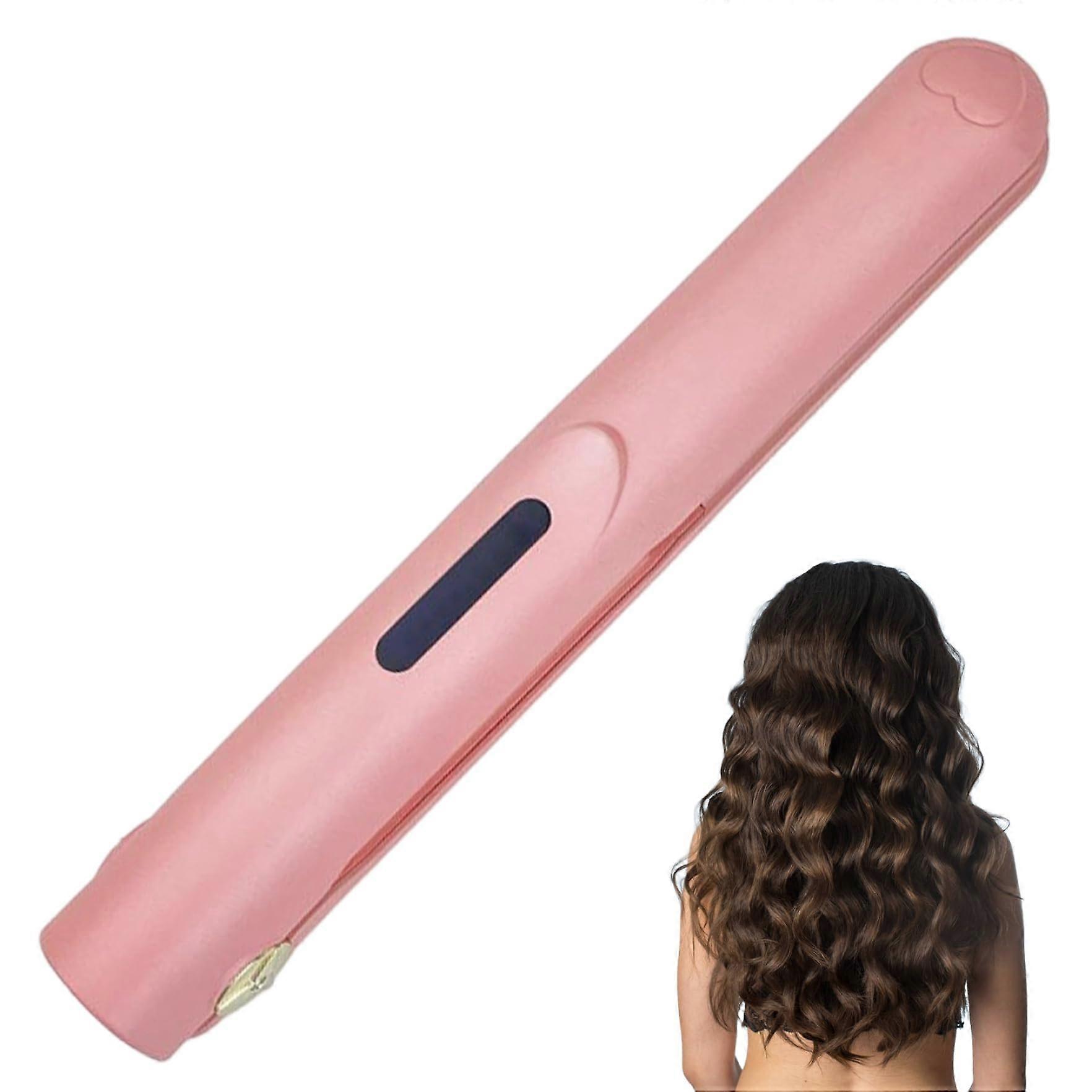 Cordless Hair Straightener and Curler, 2 in 1 Fast Heating Rechargeable Styler with 3 Temp Settings