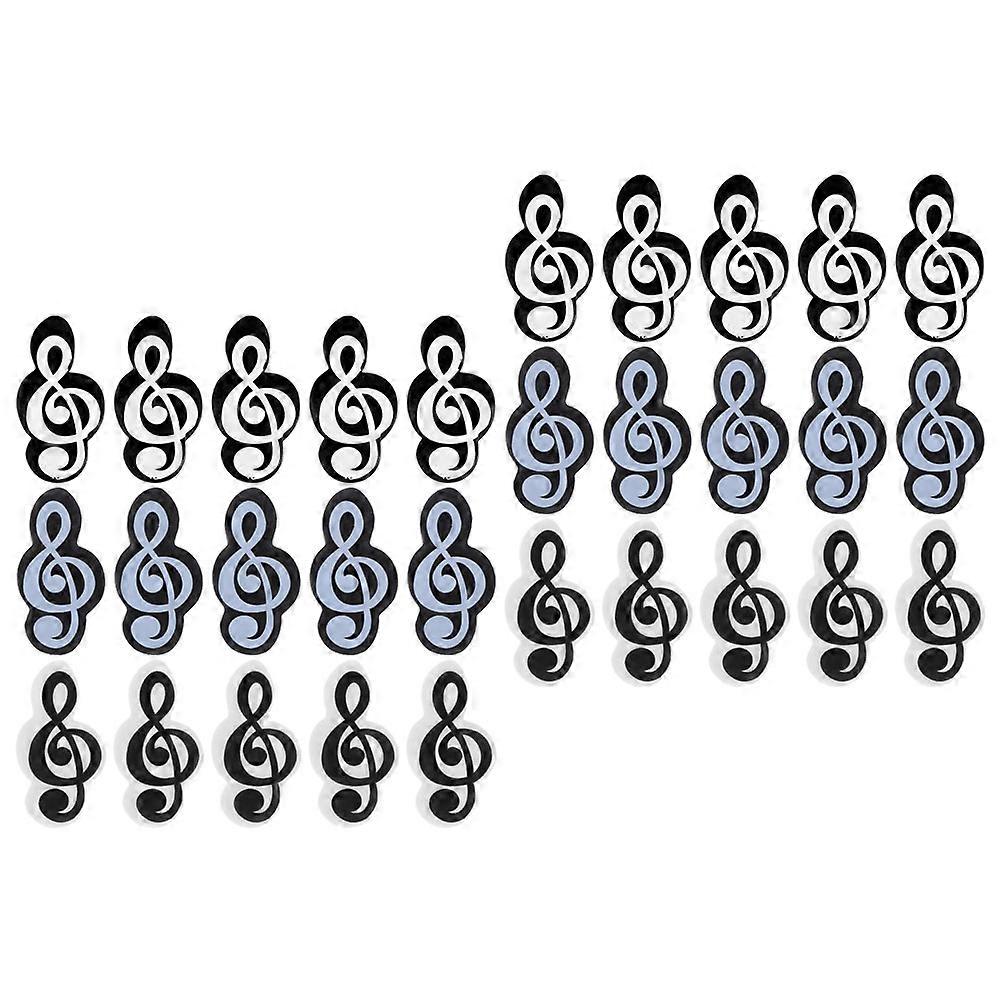 Assorted Color Musical Note Erasers Multi-Function Small Erasers 30Pcs