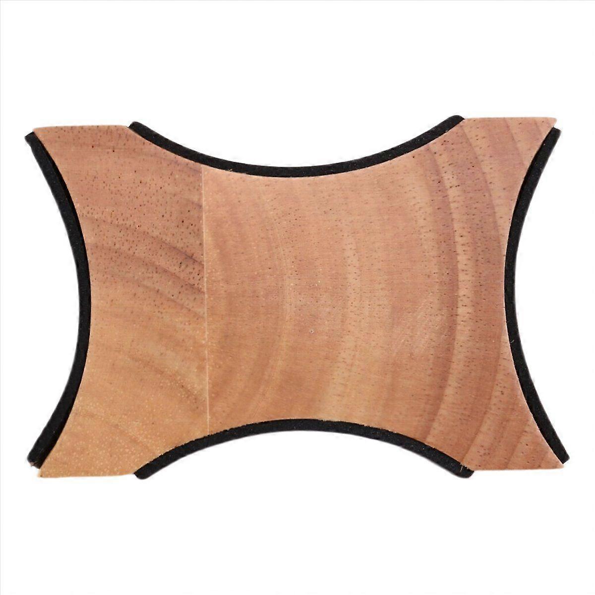 Guitar Neck Rest Support Anti Slip Wood Base 2 Usage Height String Instrument Stand for Electric Ac