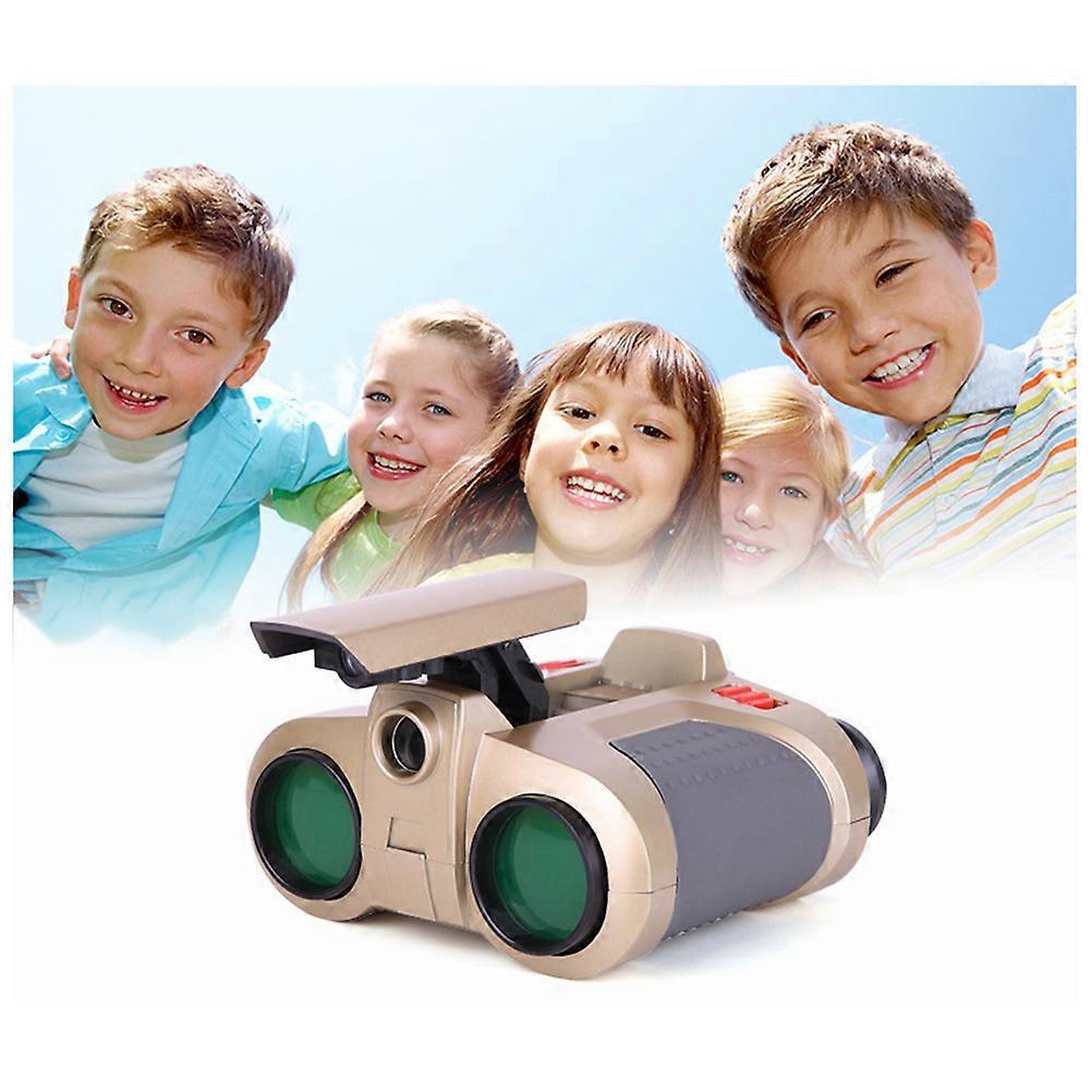 Binocular Telescope for Kids Playing with Night Vision and Popup Light 4x30 Plastic Multi