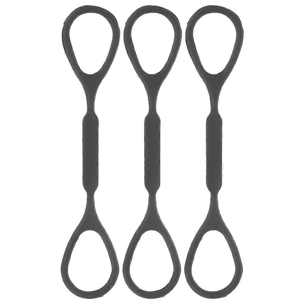 Silicone Rope for Trumpet Slide Stoppers for Tuning Slide 3Pcs Black