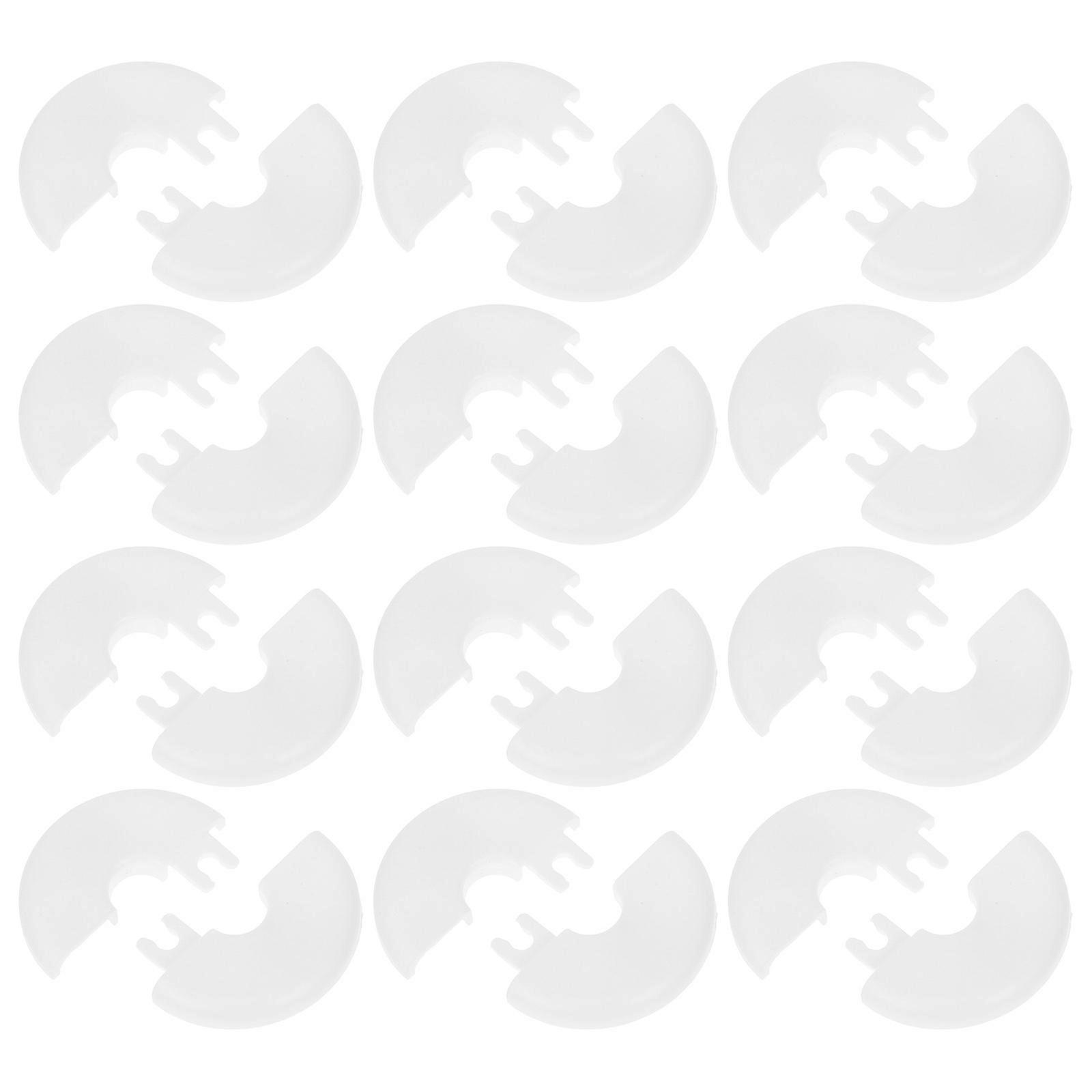 Split Pipe Cover Radiator Pipe Covers White for Plumbing Decor 12Pcs