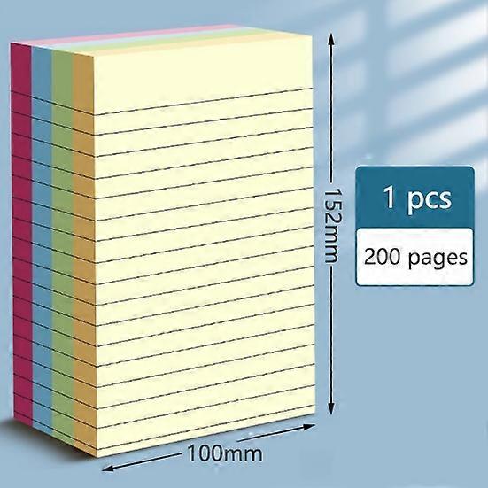 100/200 Pages of Horizontal Line Sticky Notes Paper Notebooks Large Student Office Sticky Notes Notebook Notes
