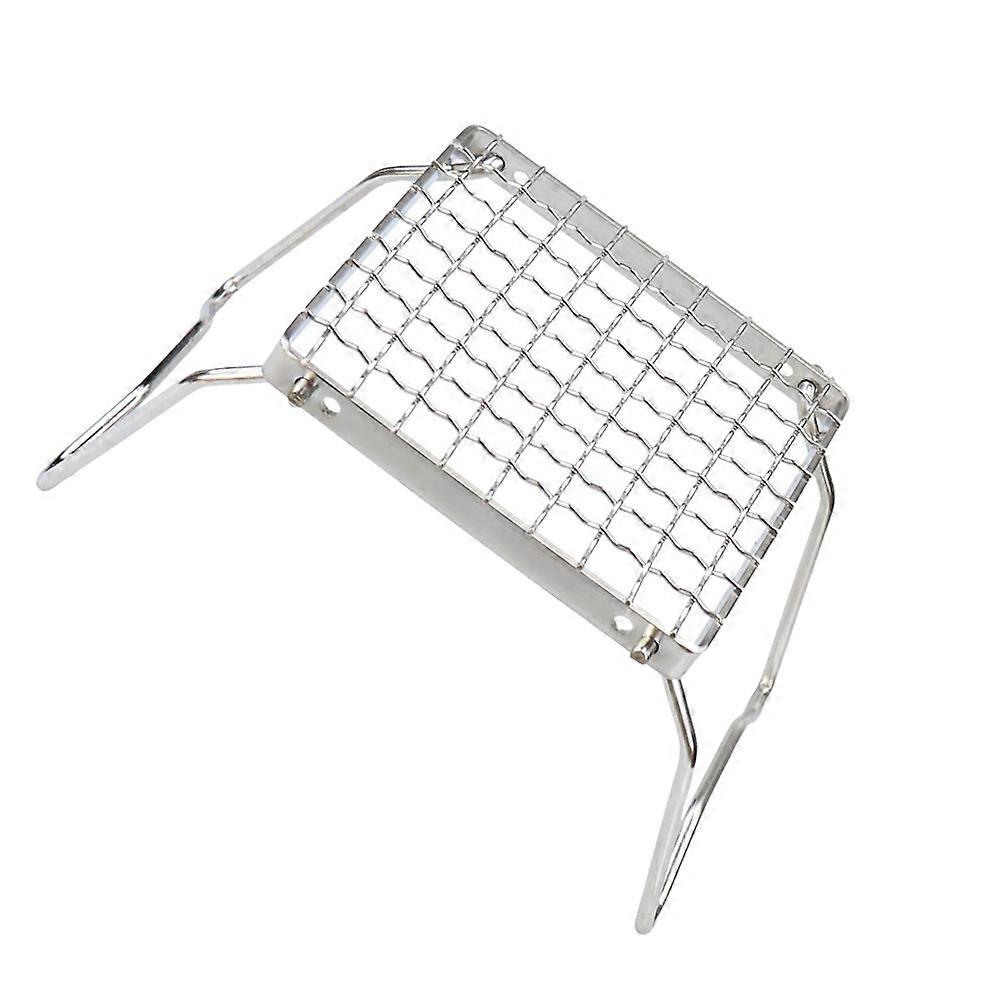 Silver Campfire Grill Folding Stainless Steel Grate for Camping
