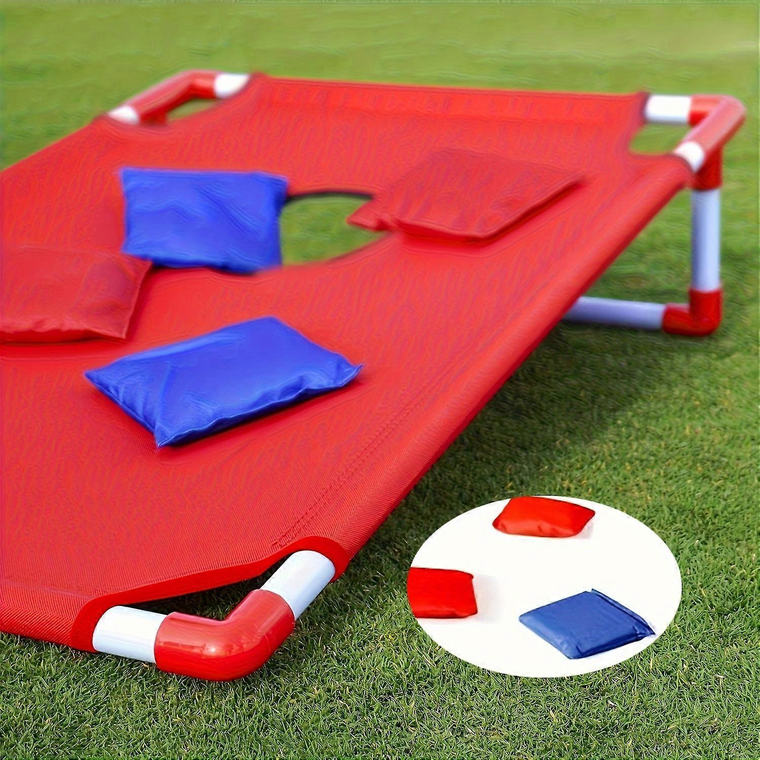Portable Cornhole Set with 1 Cornhole Game Board and 6 Bean Bags for Yard Toss Game