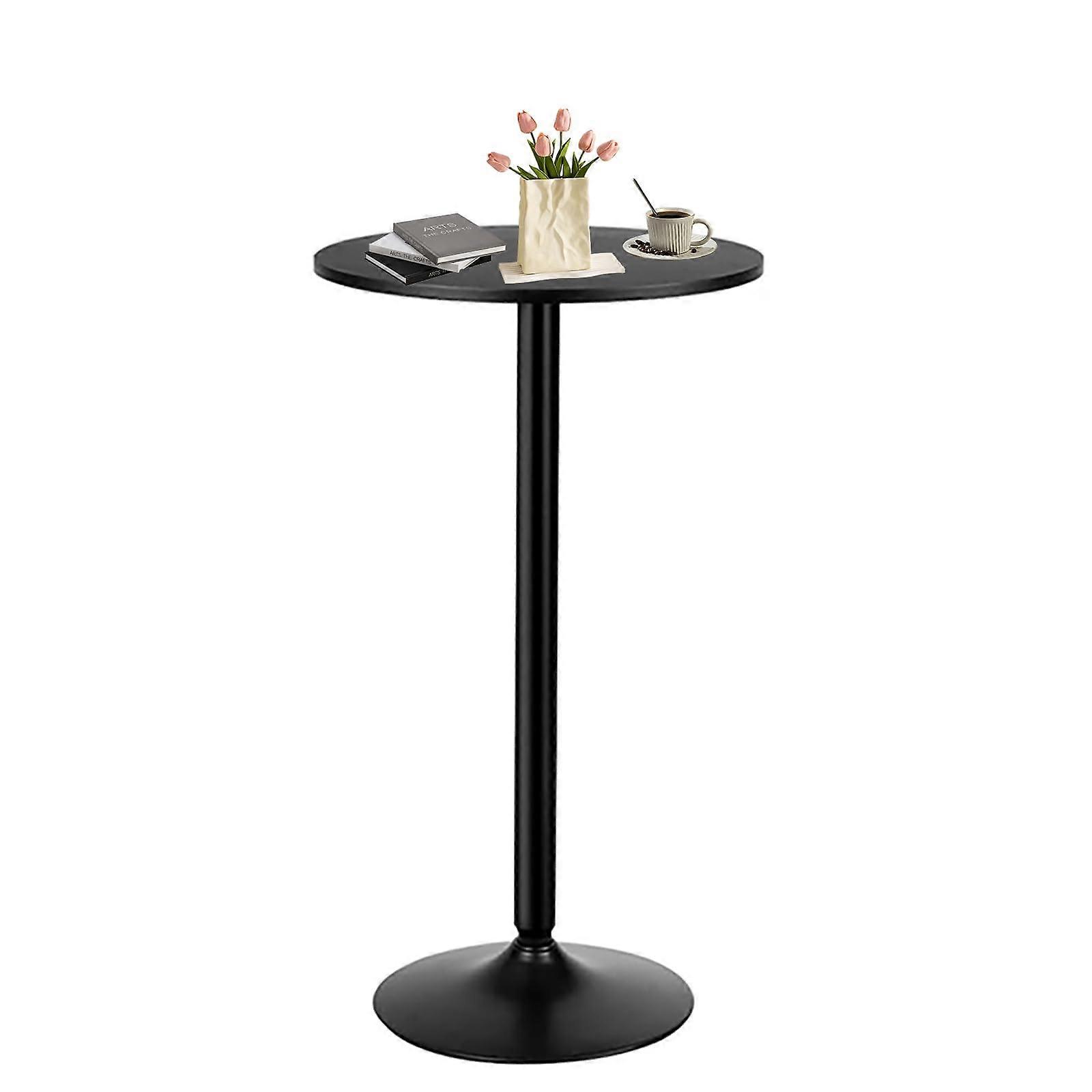 Adjustable Height Bistro Table 24' Round Dual Height Bar Table with Stable Base for Home or Cafe