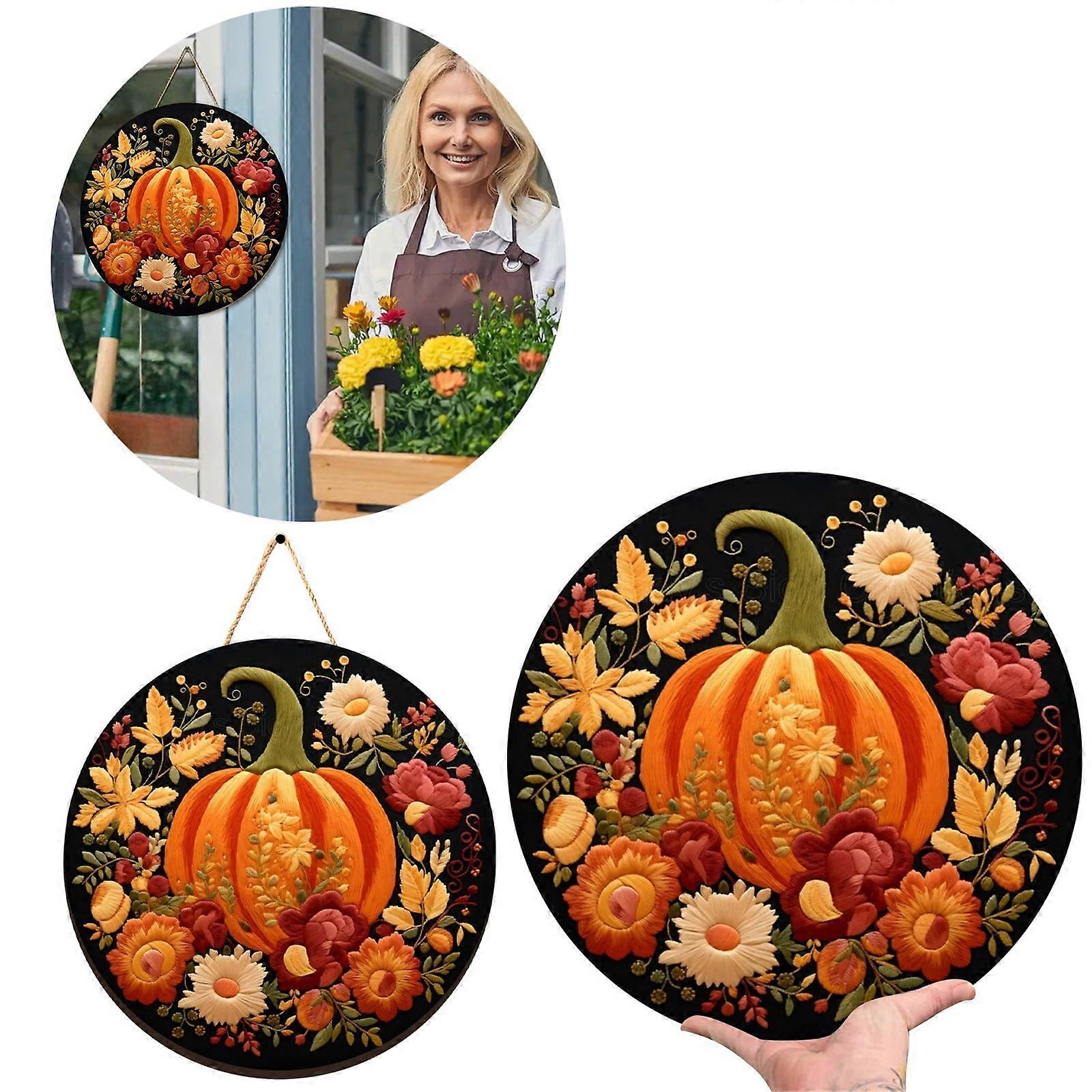 Round Wooden Door Pendant